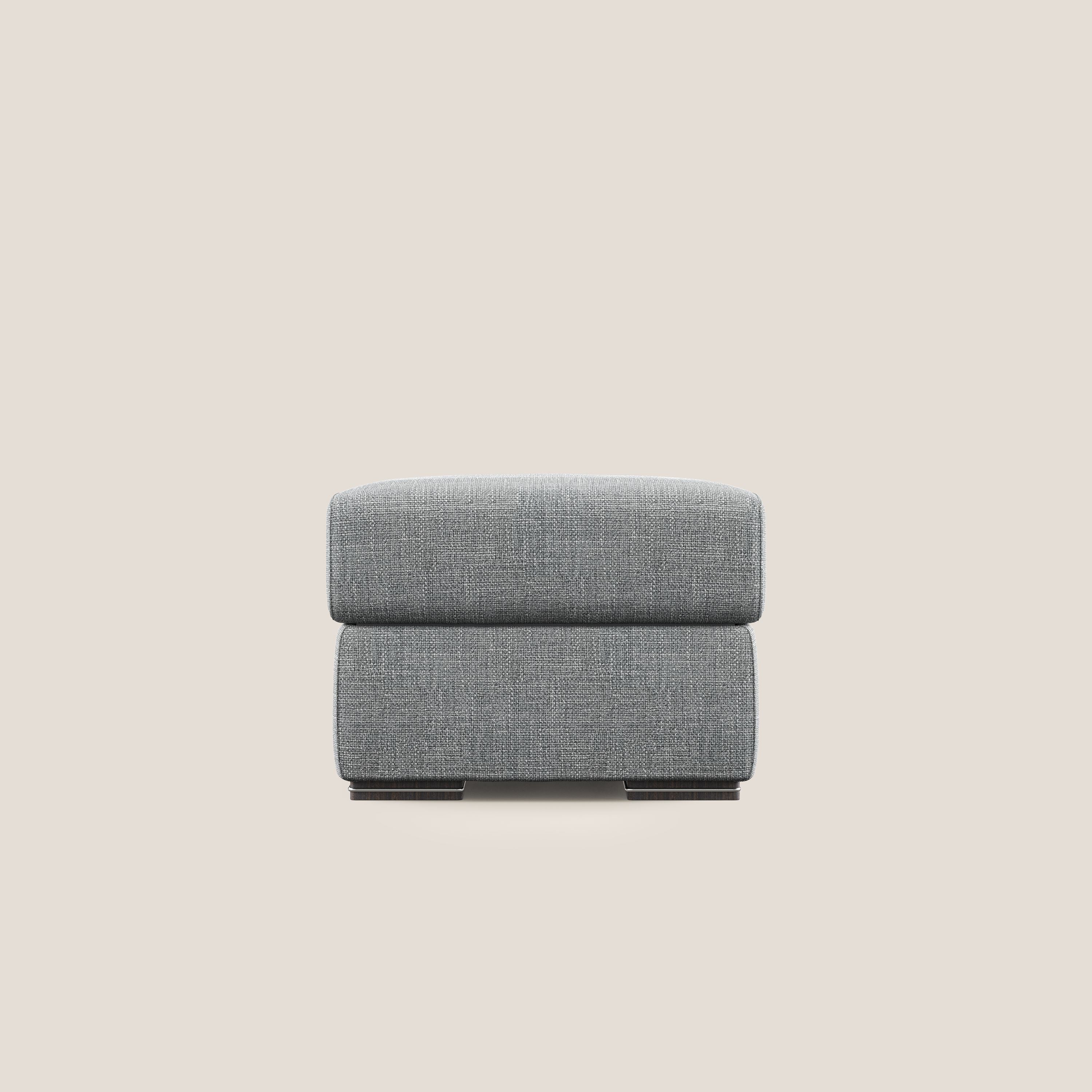 Sun pouf coffre en tissu imperméable doux entrelacé T06 gris - Image 7