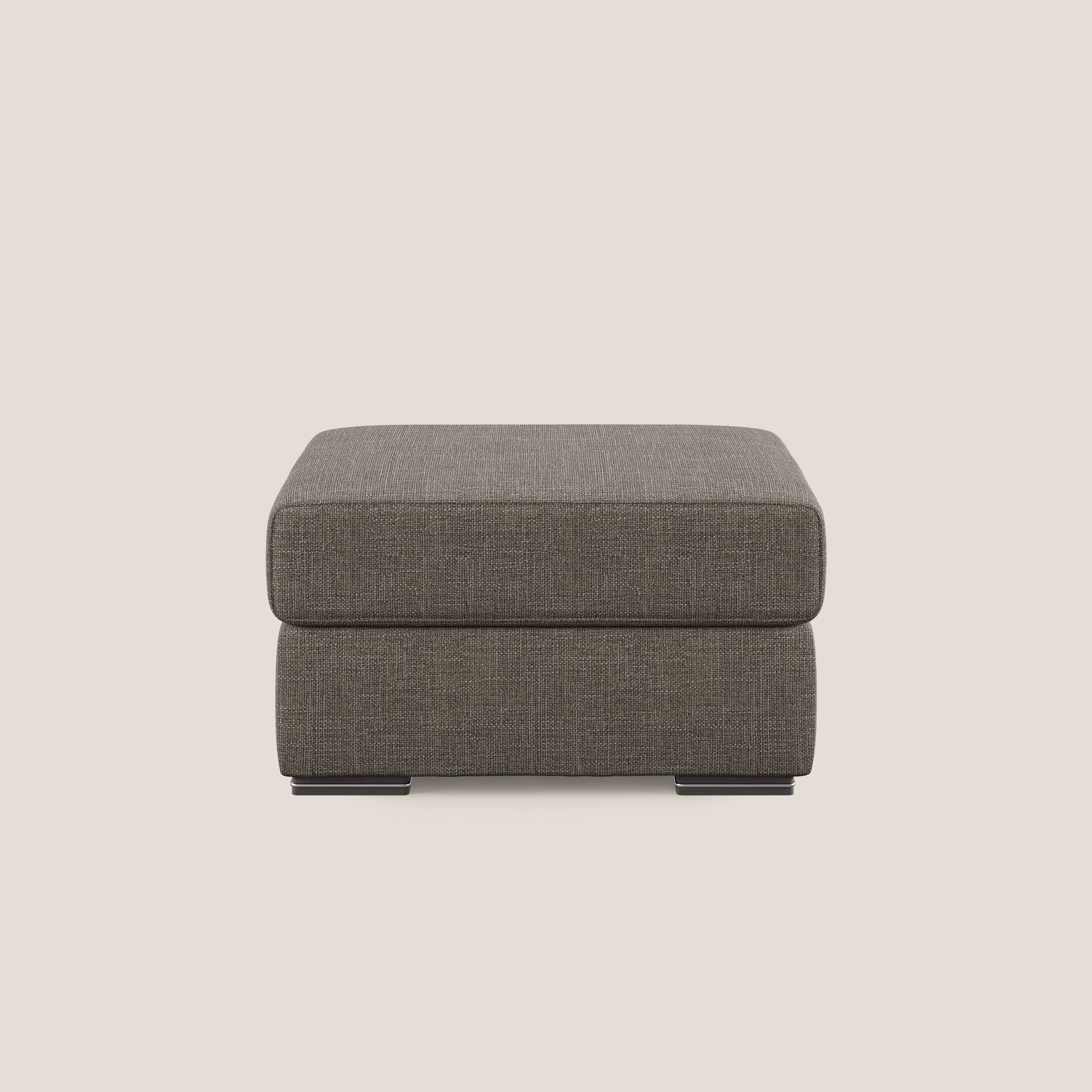 Sun pouf coffre en tissu imperméable doux entrelacé T06 marron