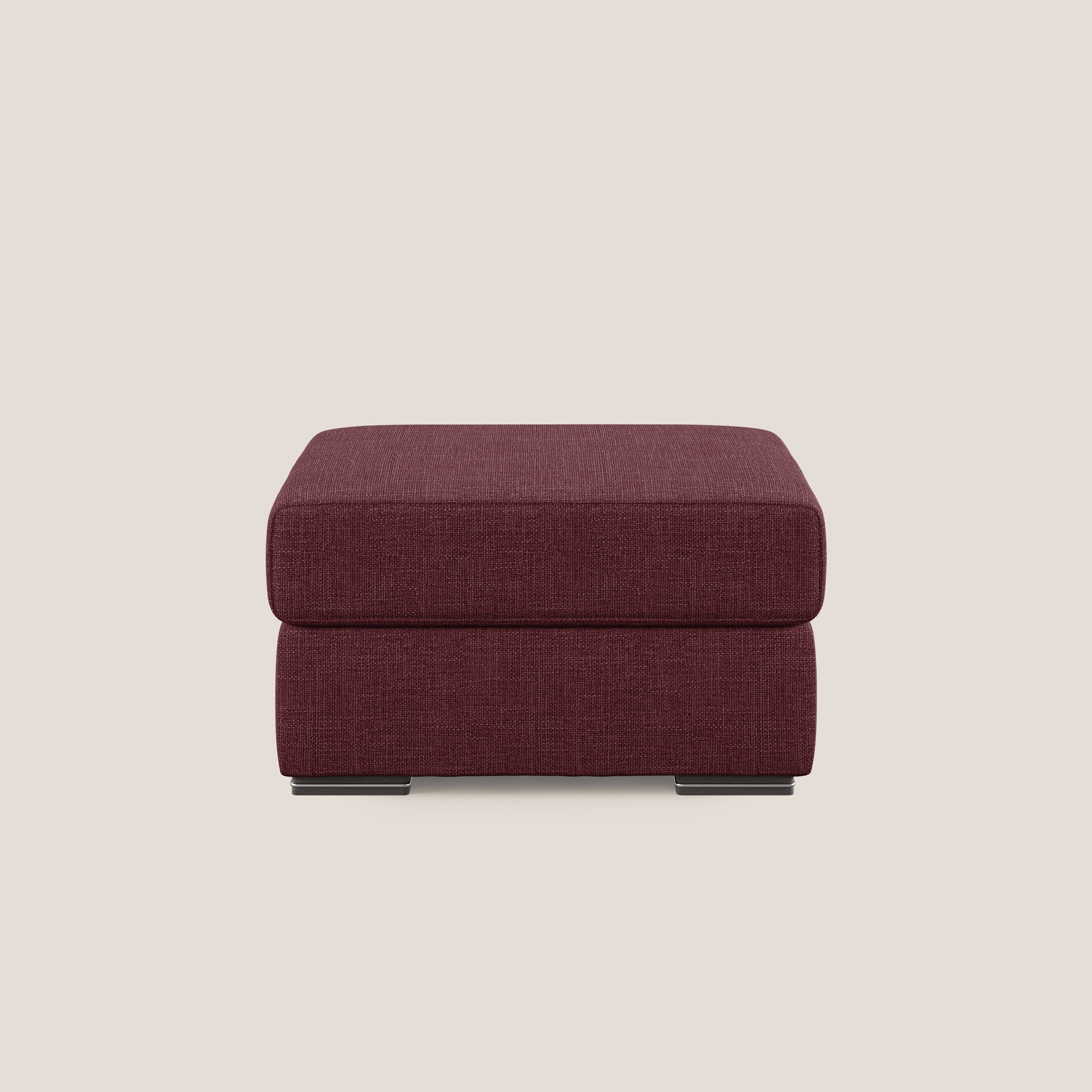 Sun pouf coffre en tissu imperméable doux entrelacé T06 rouge