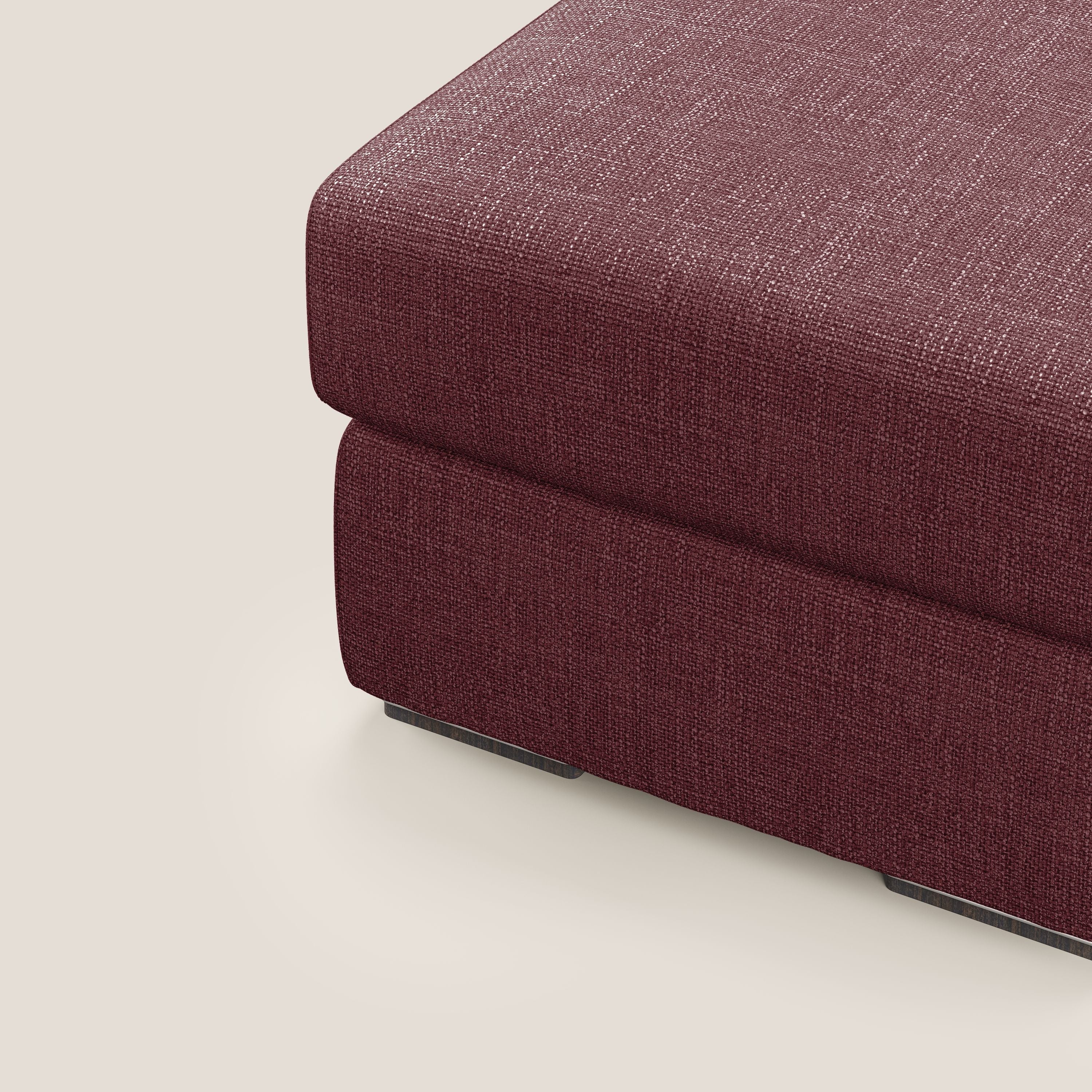 Sun pouf coffre en tissu imperméable doux entrelacé T06 rouge - Image 5