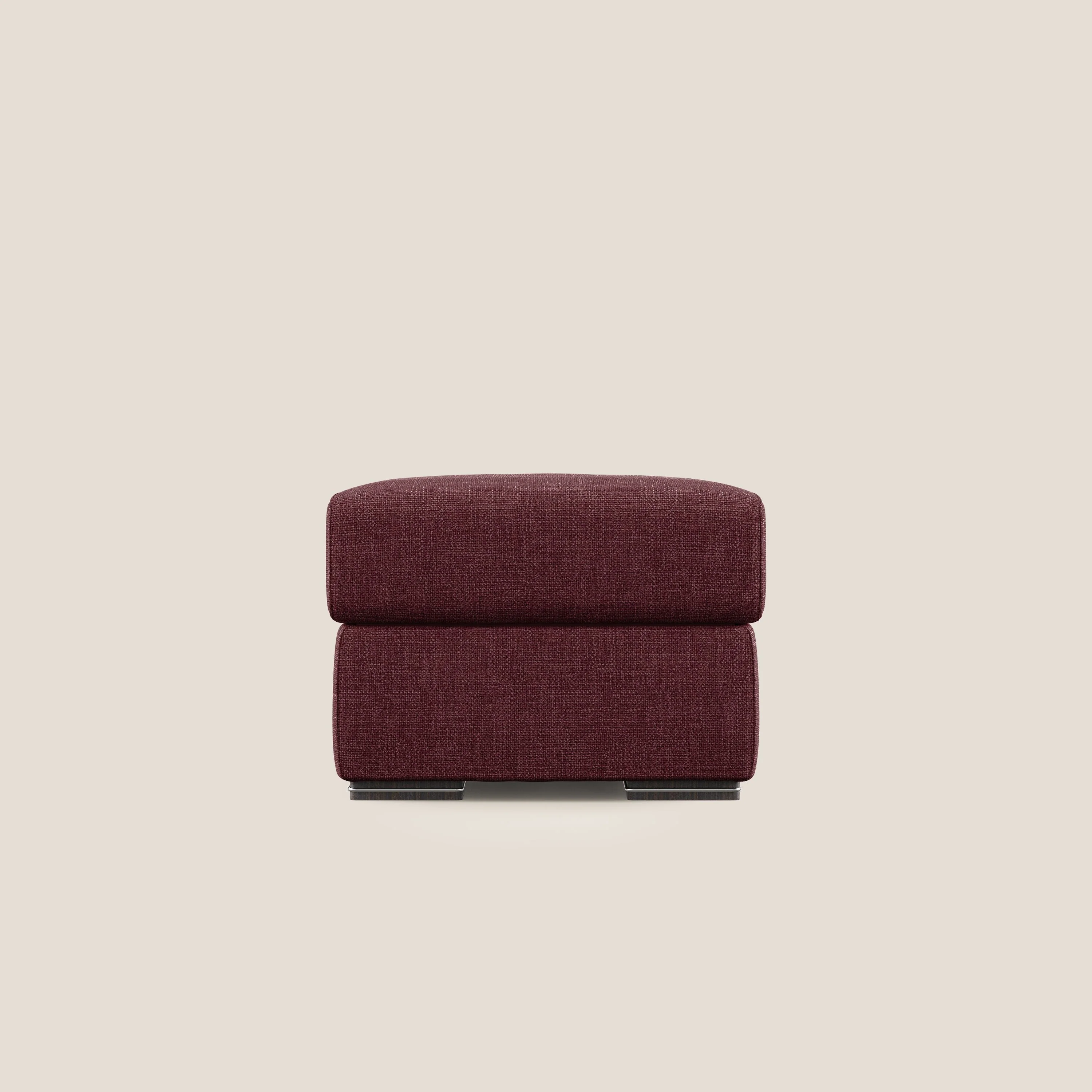 Sun pouf coffre en tissu imperméable doux entrelacé T06 rouge - Image 7
