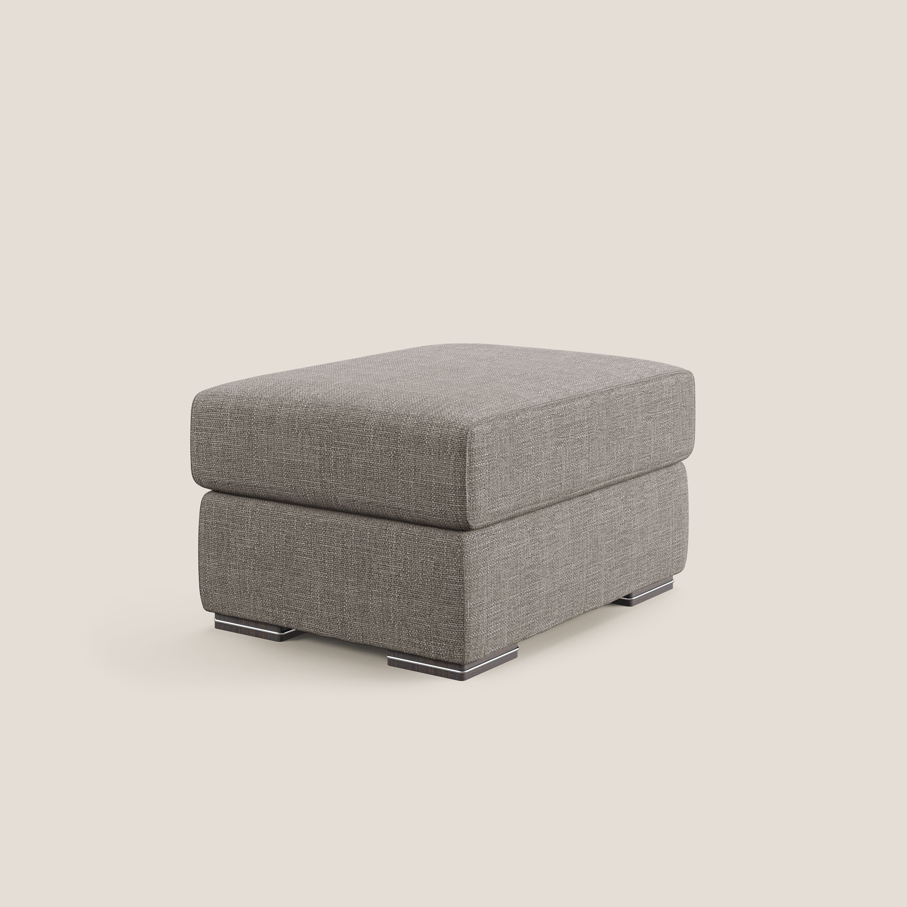 Sun pouf coffre en tissu imperméable doux entrelacé T06 Taupe tortora - Image 3