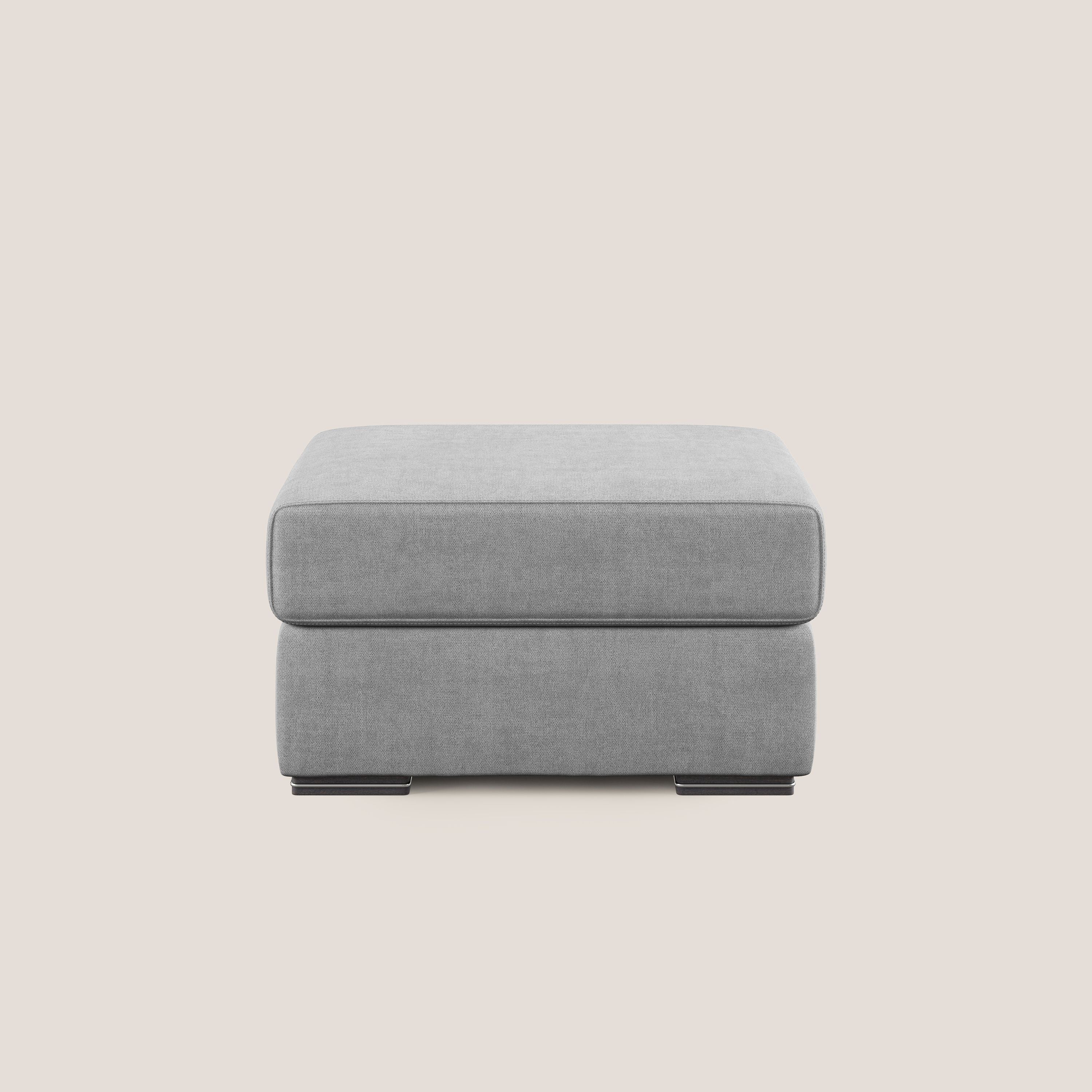 Sun pouf coffre en tissu imperméable T02 gris clair