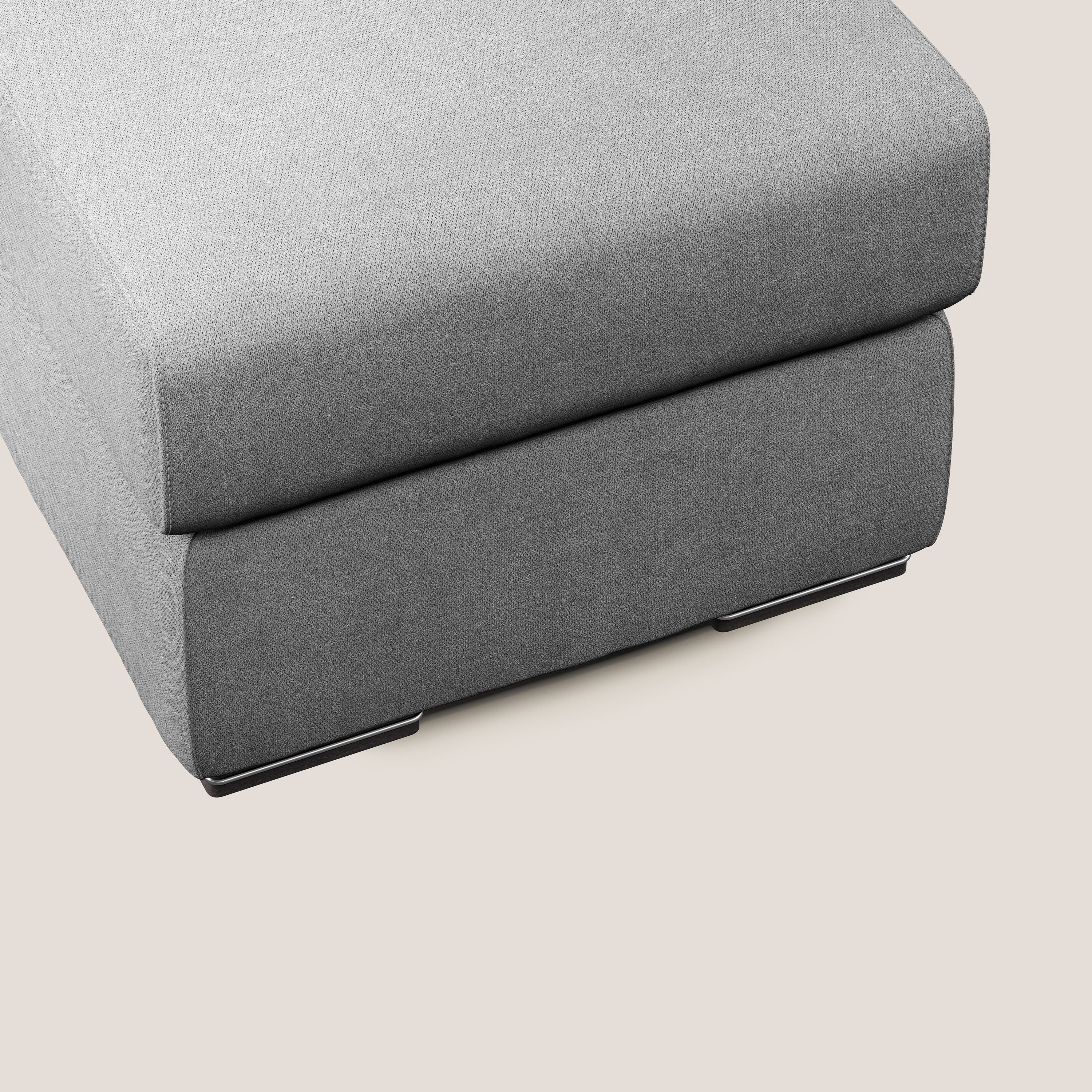Sun pouf coffre en tissu imperméable T02 gris clair - Image 4
