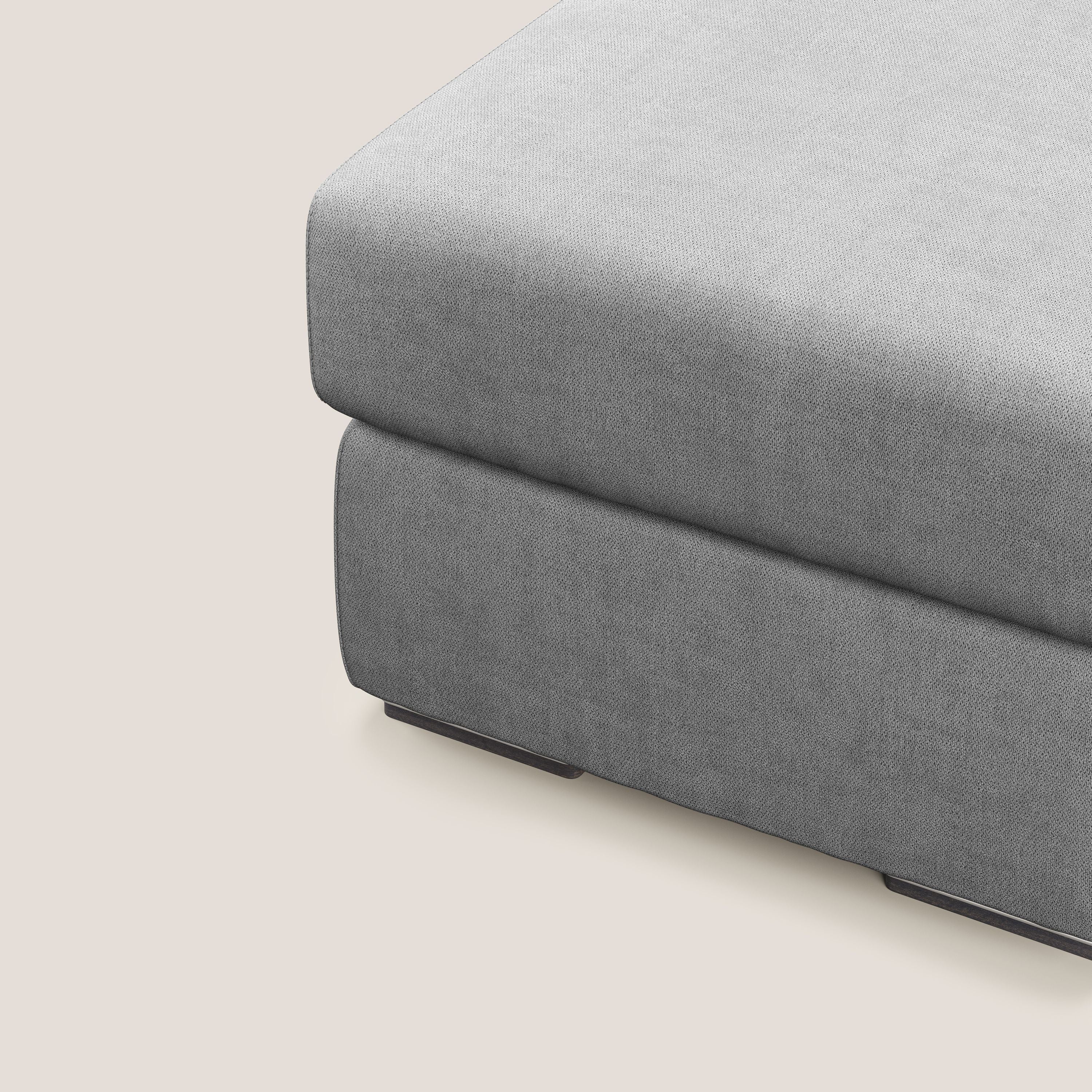 Sun pouf coffre en tissu imperméable T02 gris clair - Image 5