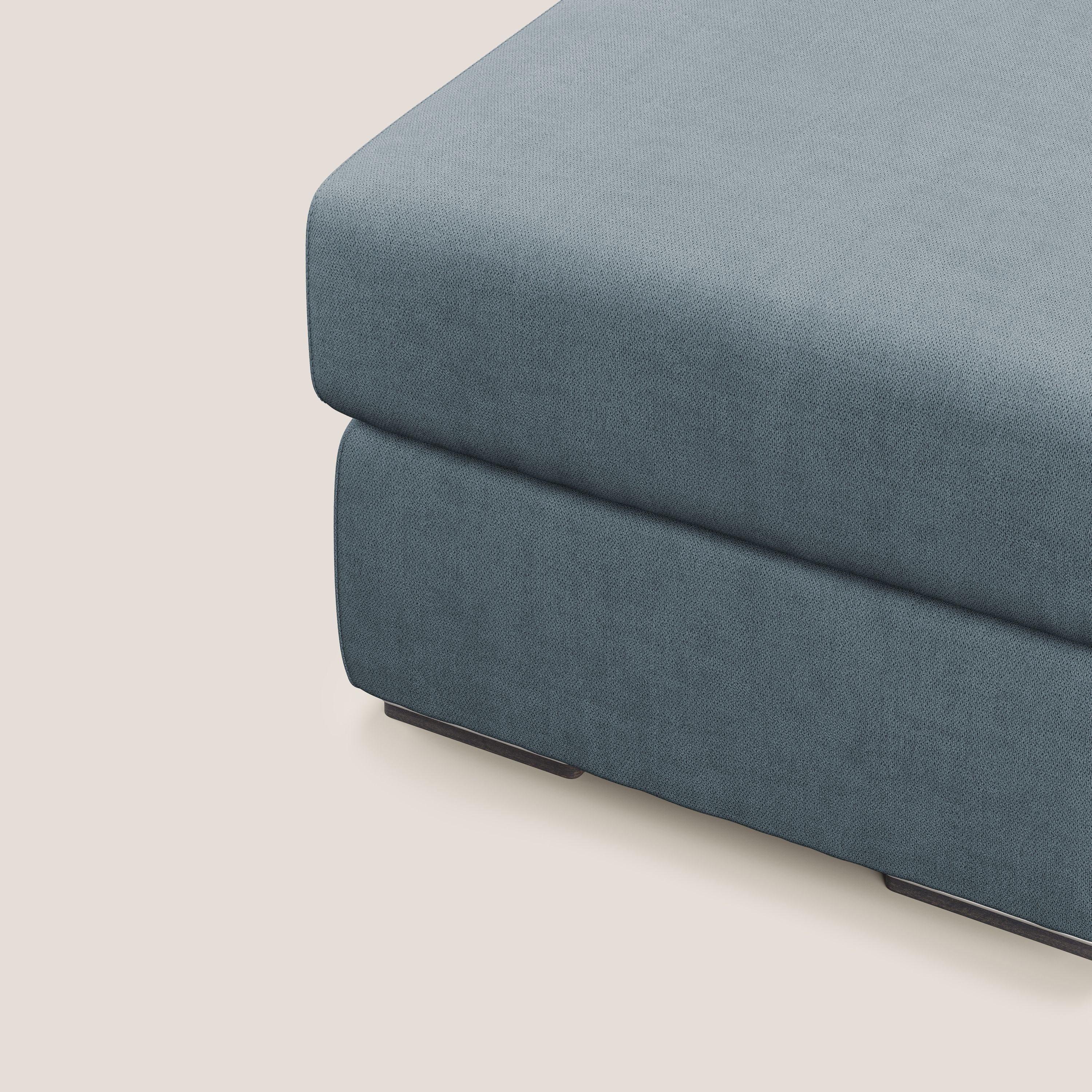 Sun pouf coffre en tissu imperméable T02 bleu pastel - Image 5