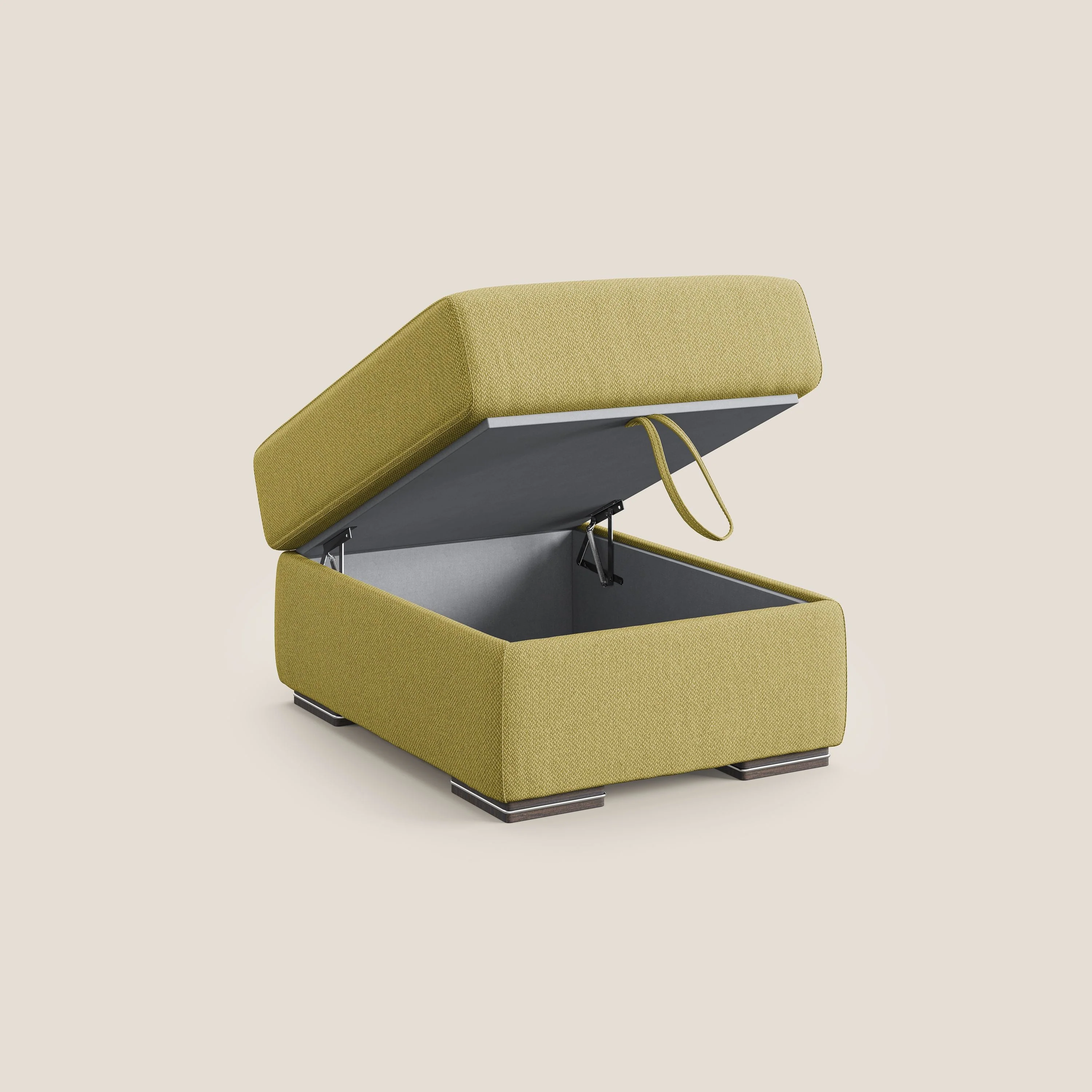 Sun pouf coffre en tissu détachable T05 jaune - Image 6