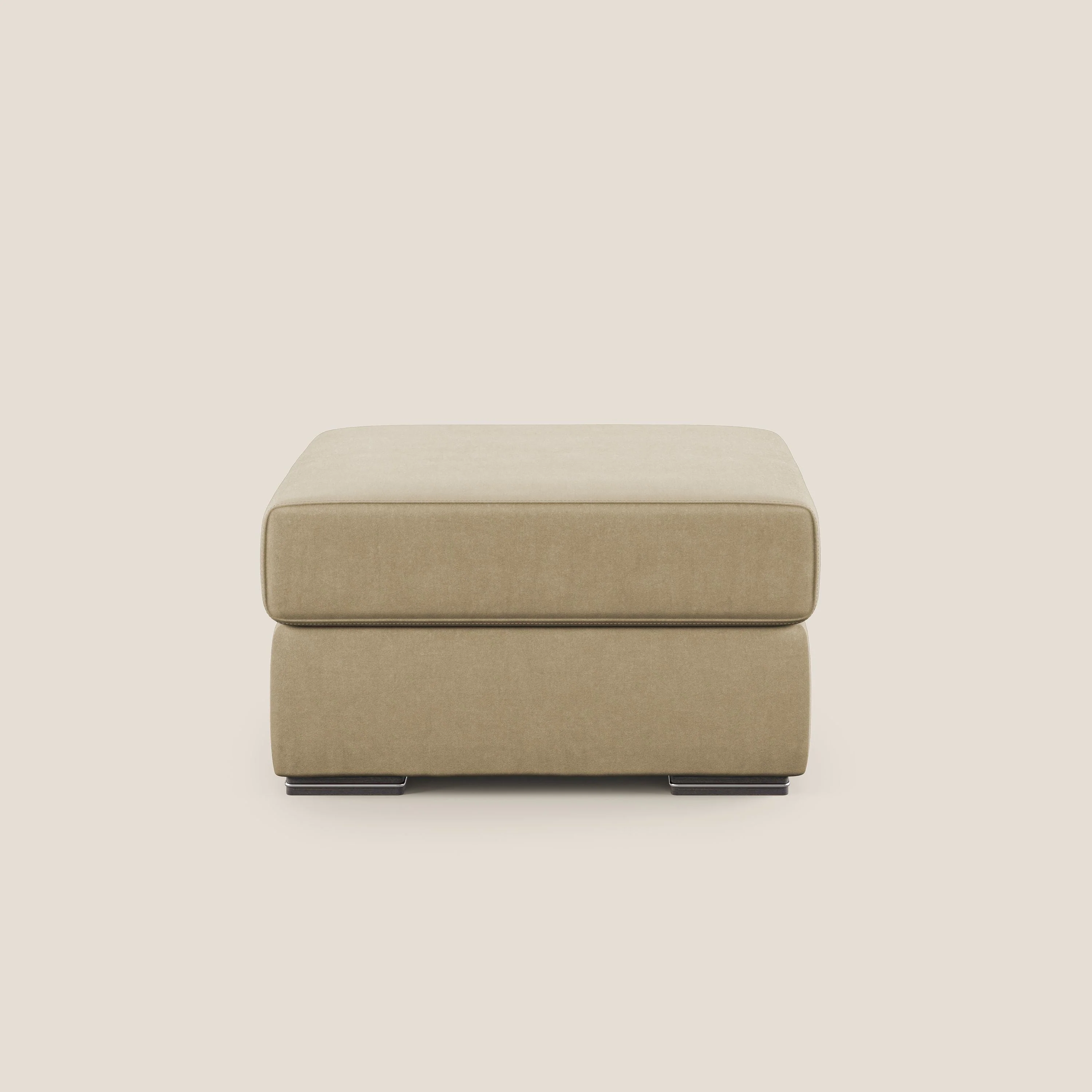 Sun pouf coffre en microfibre détachable T11 beige
