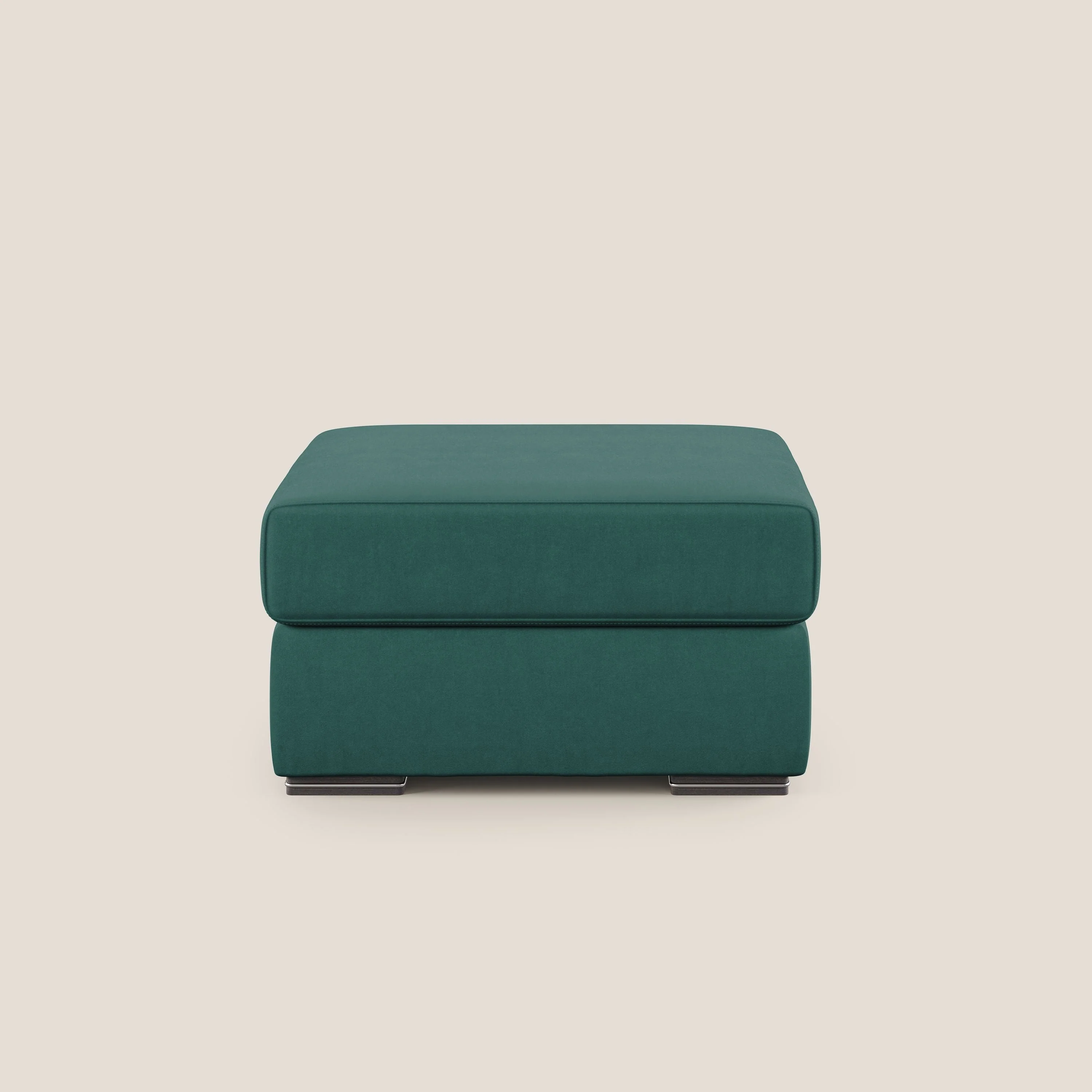 Sun pouf coffre en microfibre détachable T11 bleu canard