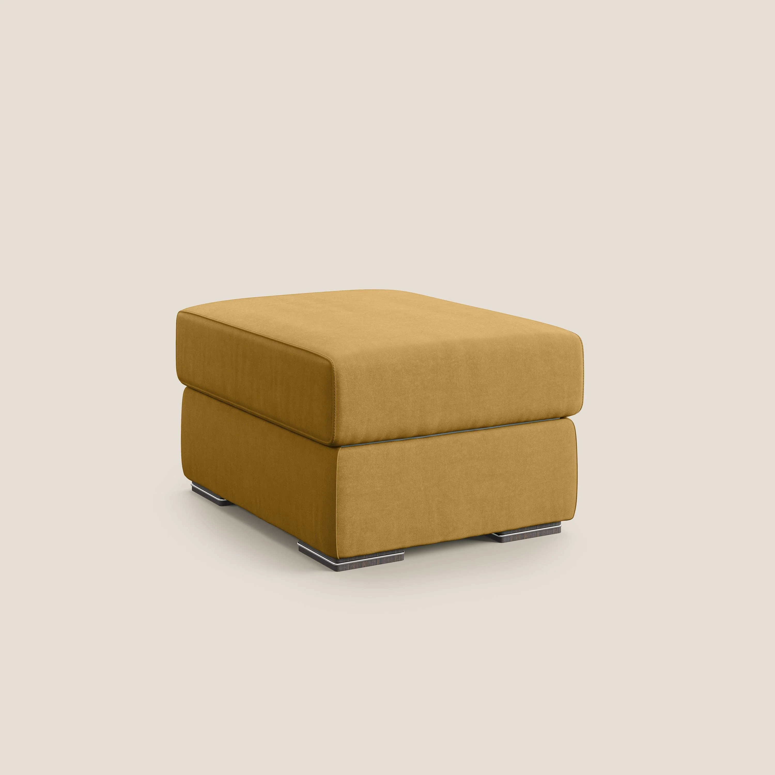 Sun pouf coffre en microfibre détachable T11 jaune - Image 8