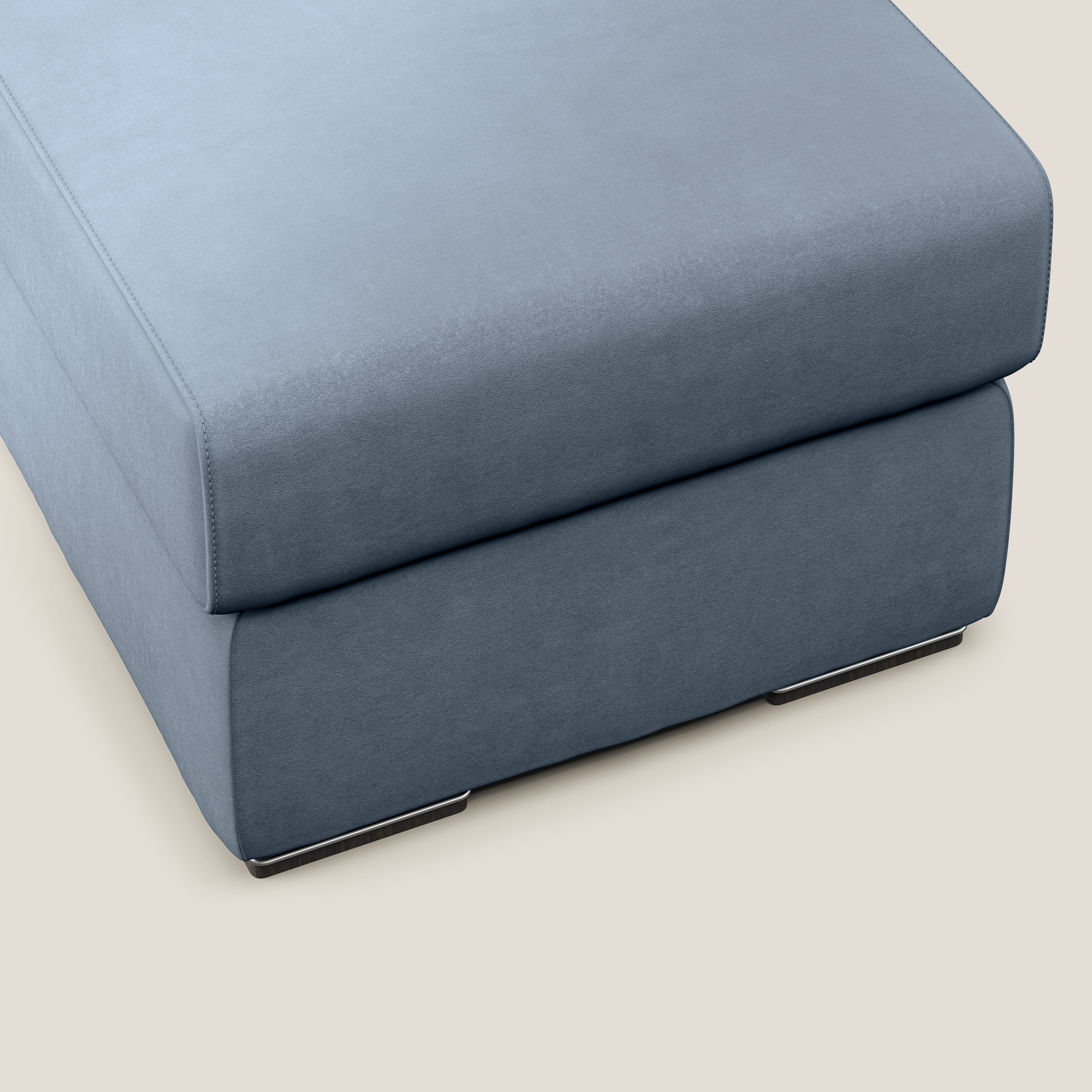 Sun pouf coffre en microfibre détachable T11 sucre glace - Image 4