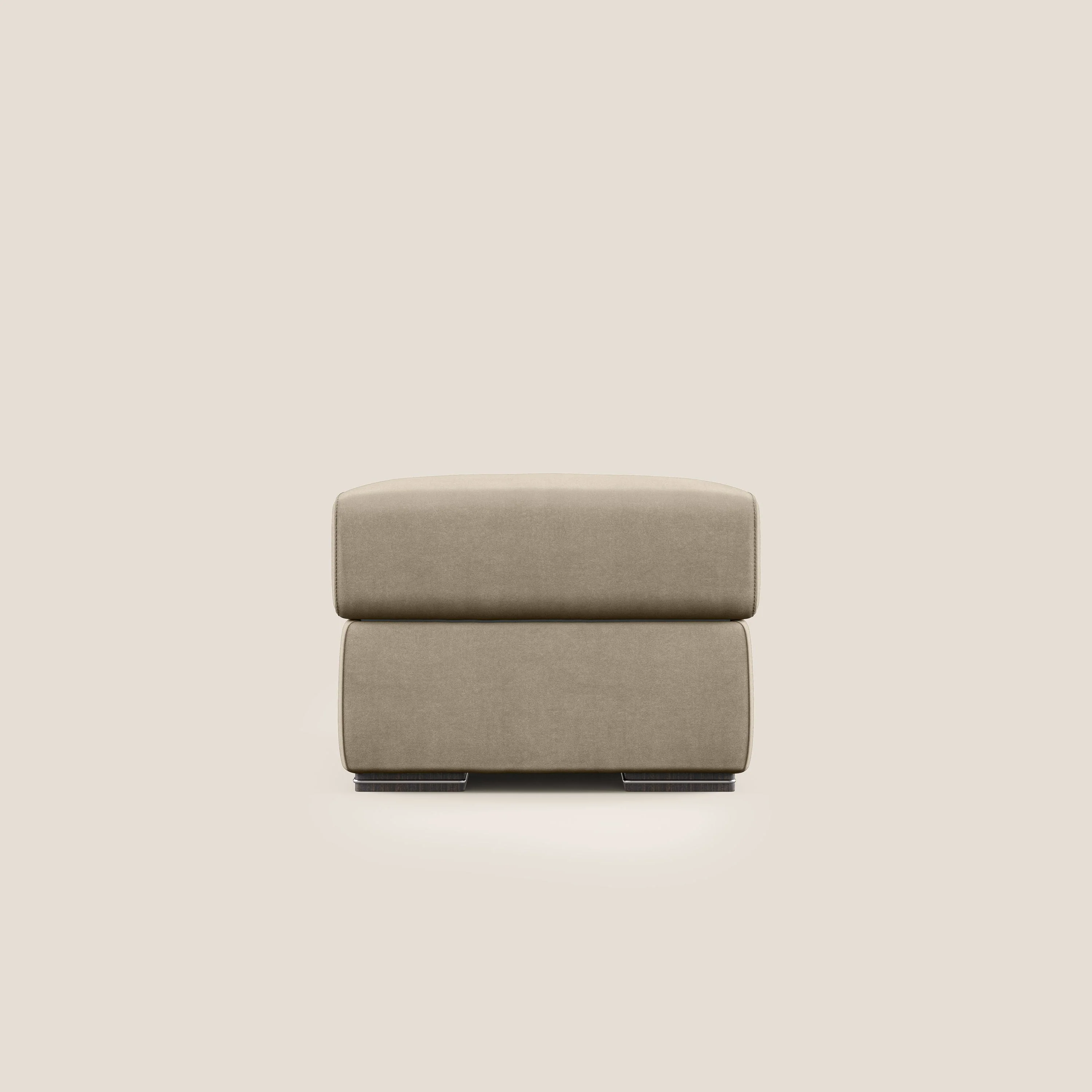 Sun pouf coffre en microfibre détachable T11 Taupe tortora - Image 7