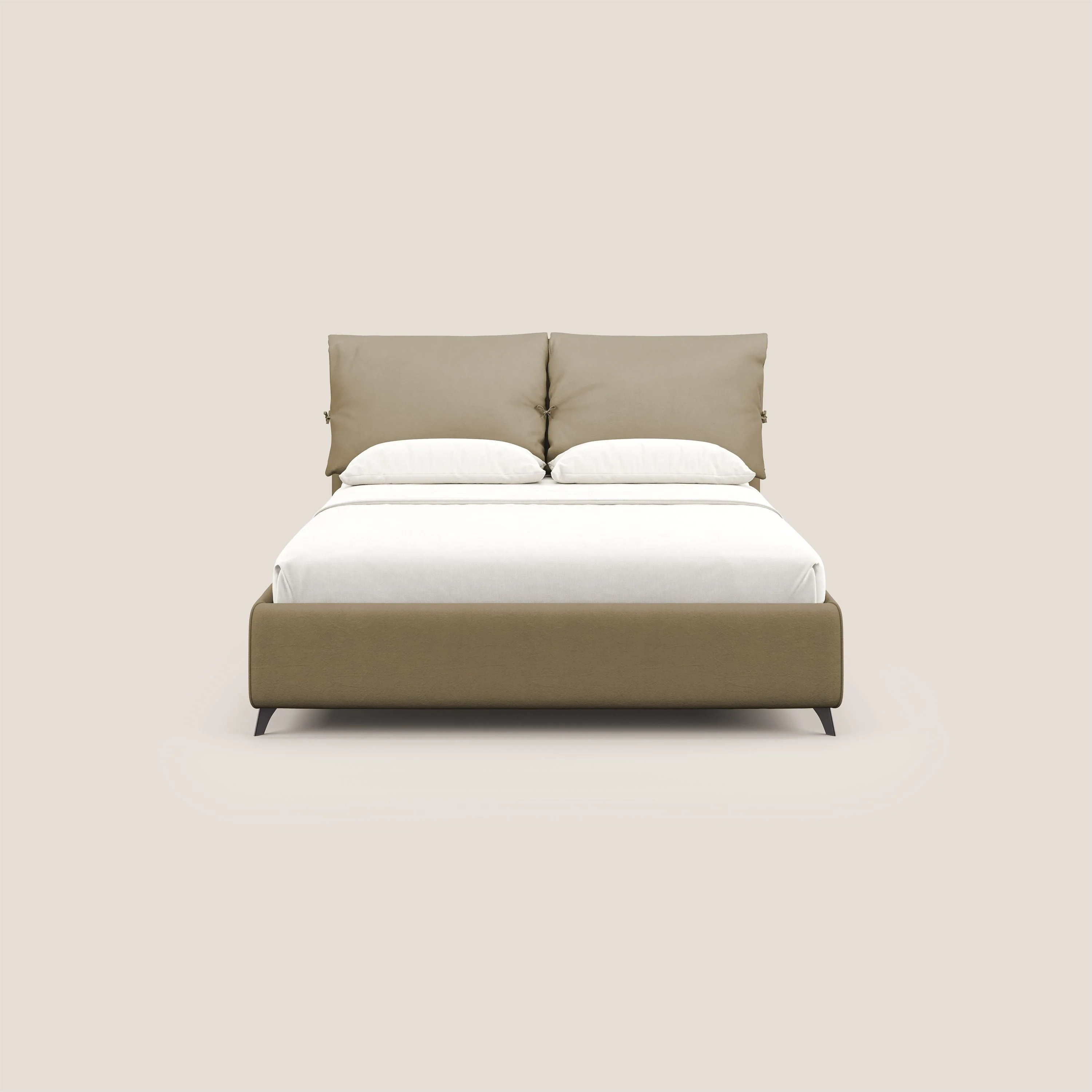 Susan lit rembourré avec coffre complètement déhoussable en microfibre détachable T11 beige - Image 3