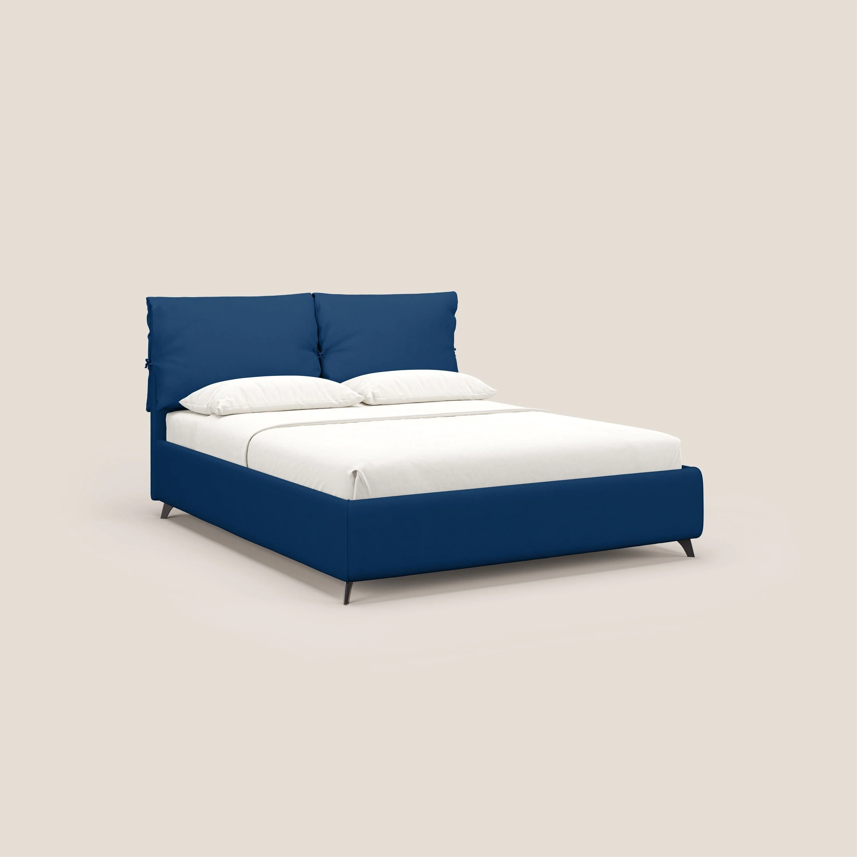 Susan lit rembourré avec coffre complètement déhoussable en microfibre détachable T11 bleu