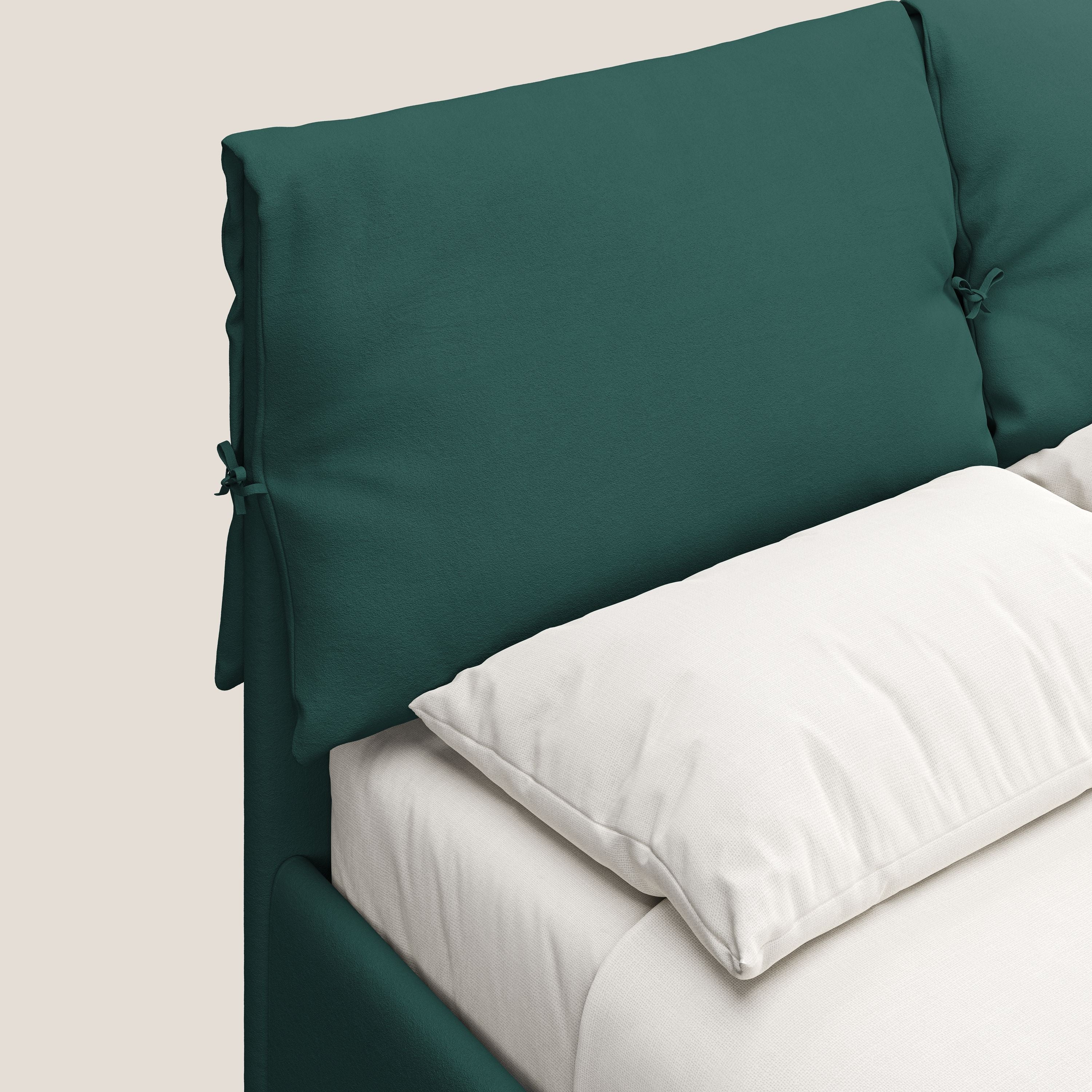 Susan lit rembourré avec coffre complÚtement déhoussable en microfibre détachable T11 bleu canard - Image 7