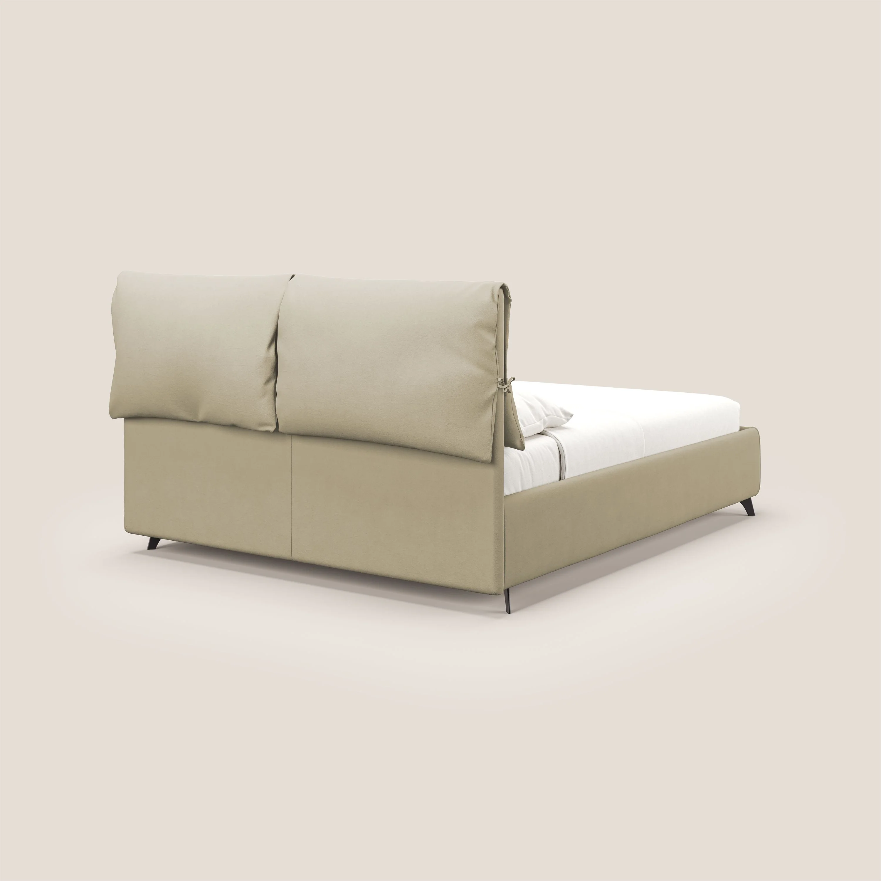 Susan lit rembourré avec coffre complètement déhoussable en microfibre détachable T11 crème - Image 7