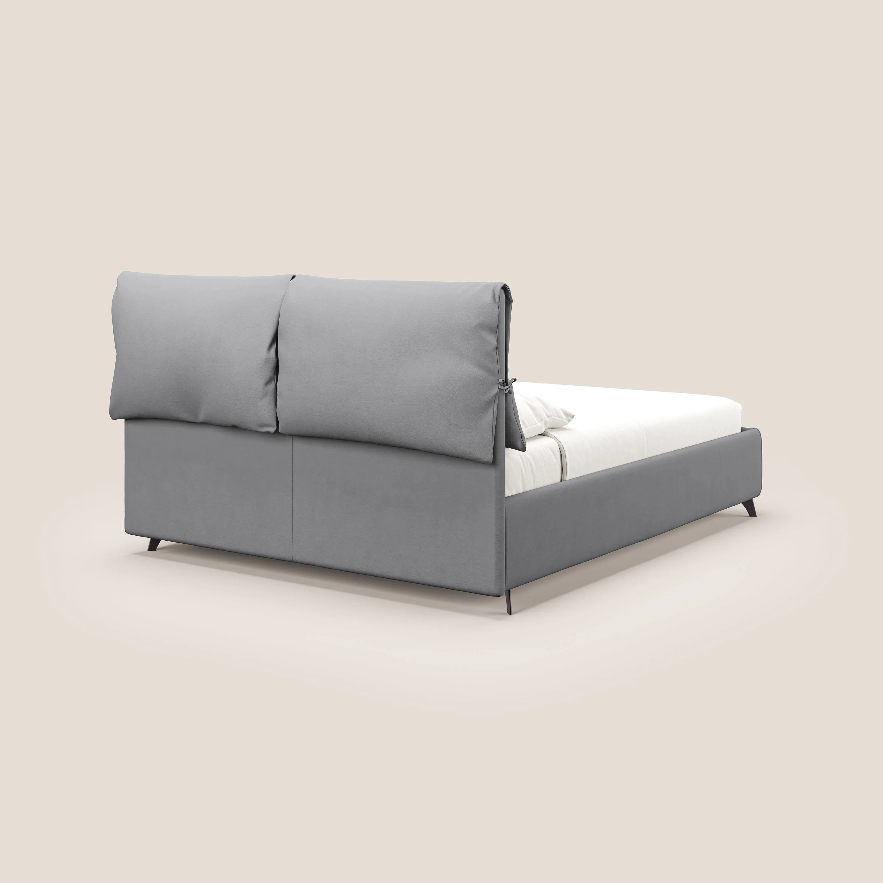 Susan lit rembourré avec coffre complÚtement déhoussable en microfibre détachable T11 gris - Image 7