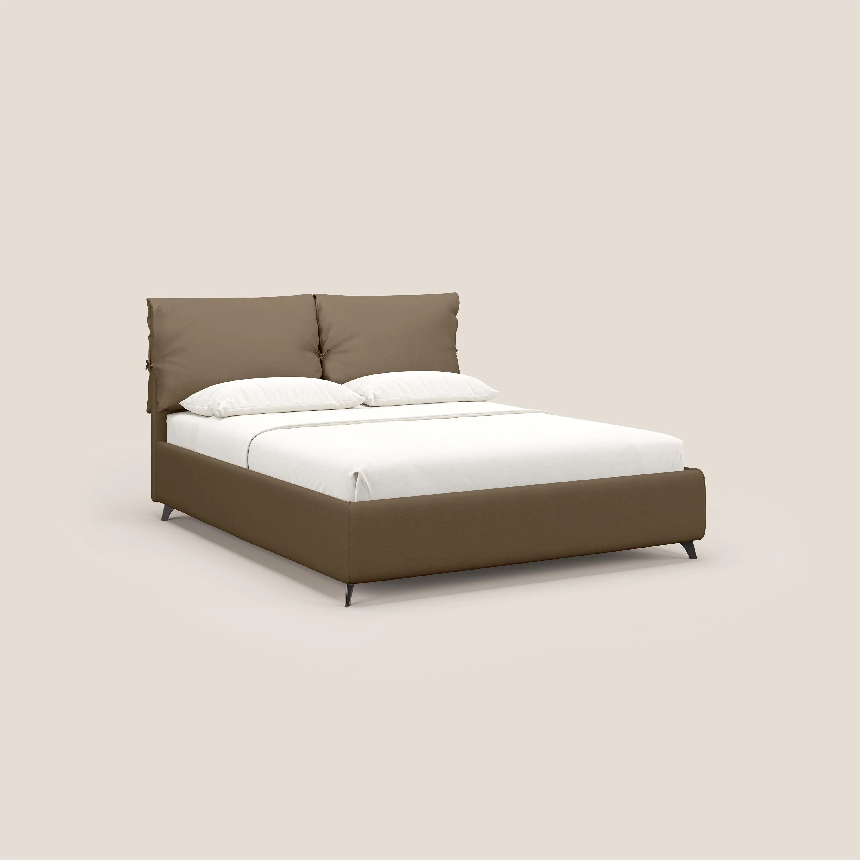 Susan lit rembourré avec coffre complètement déhoussable en microfibre détachable T11 marron