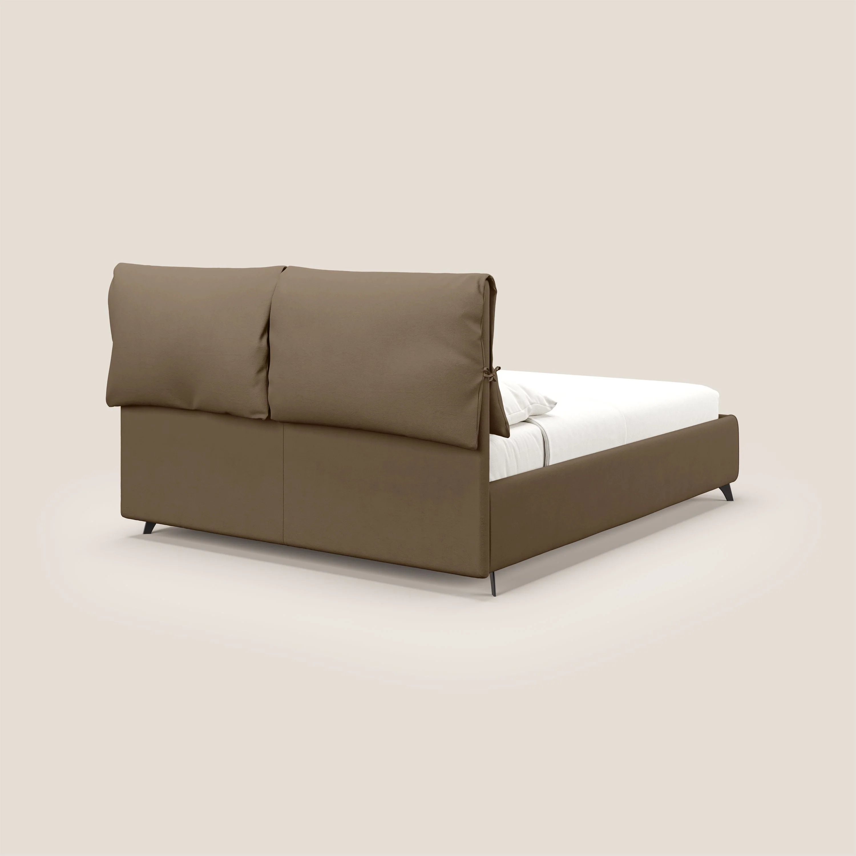 Susan lit rembourré avec coffre complètement déhoussable en microfibre détachable T11 marron - Image 6
