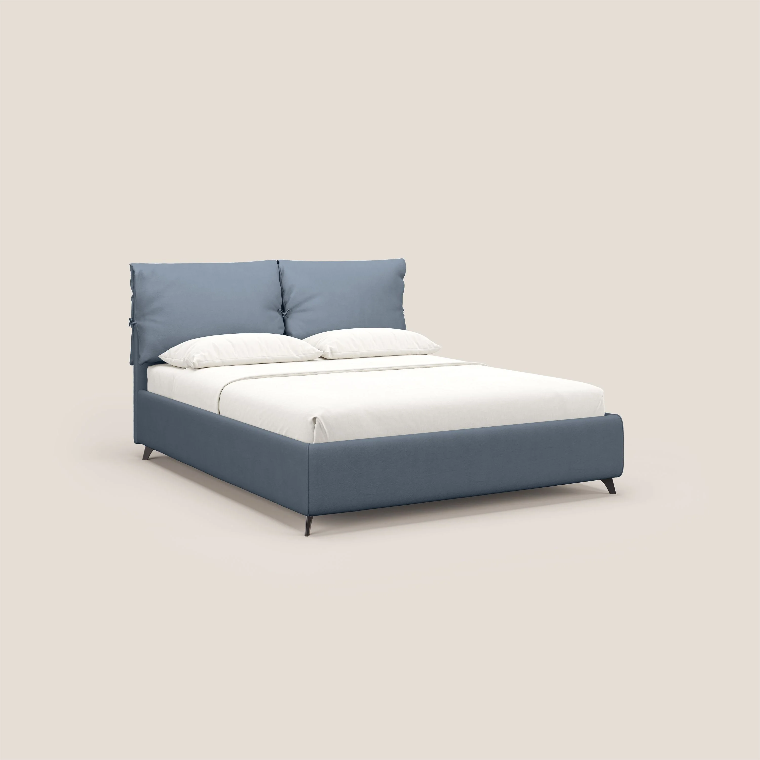 Susan lit rembourré avec coffre complètement déhoussable en microfibre détachable T11 sucre glace