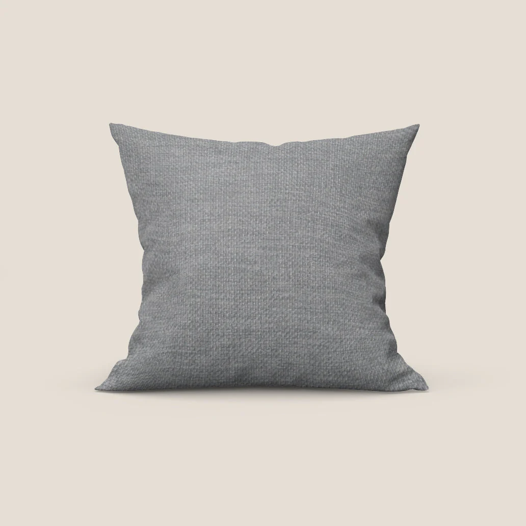 Coussin Tauro disponible en plusieurs couleurs, en tissu mélangé coton détachable T18 gris