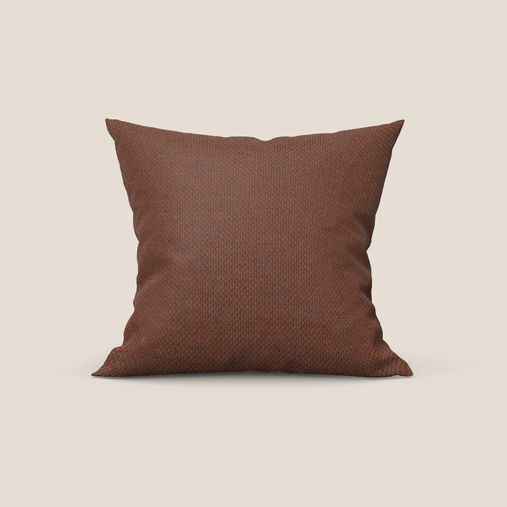 Coussin Tauro disponible en plusieurs couleurs, en tissu mélangé coton détachable T18 rouille