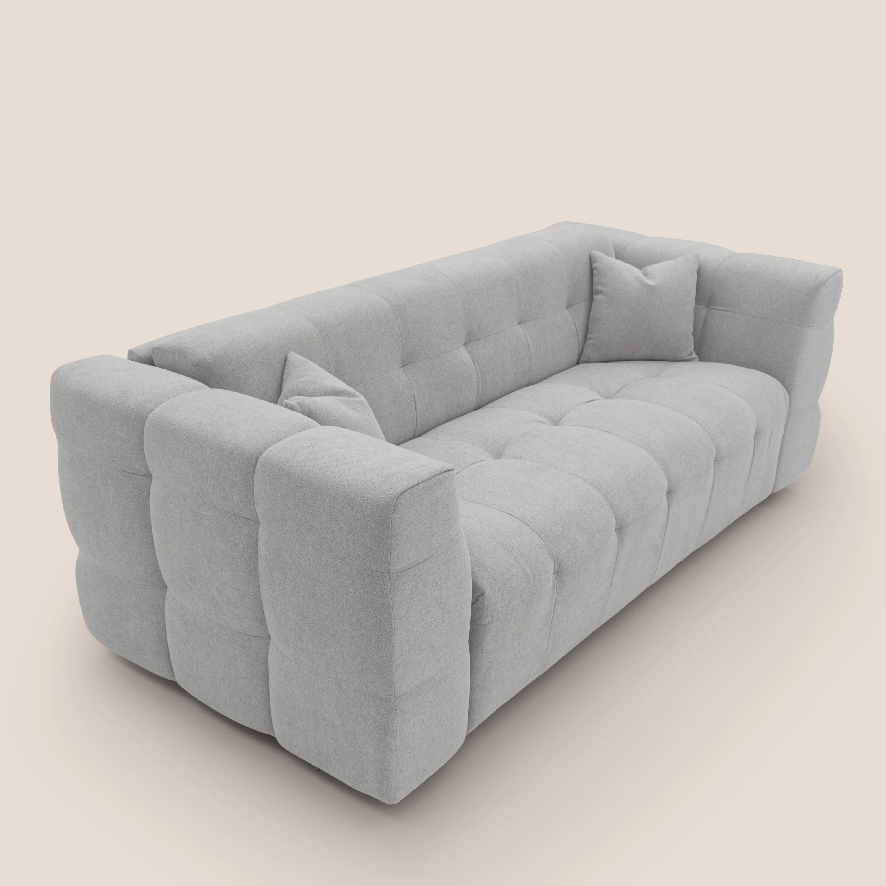 Tender Canapé convertible avec matelas H14 cm en bouclette imperméable T07 gris - Image 10
