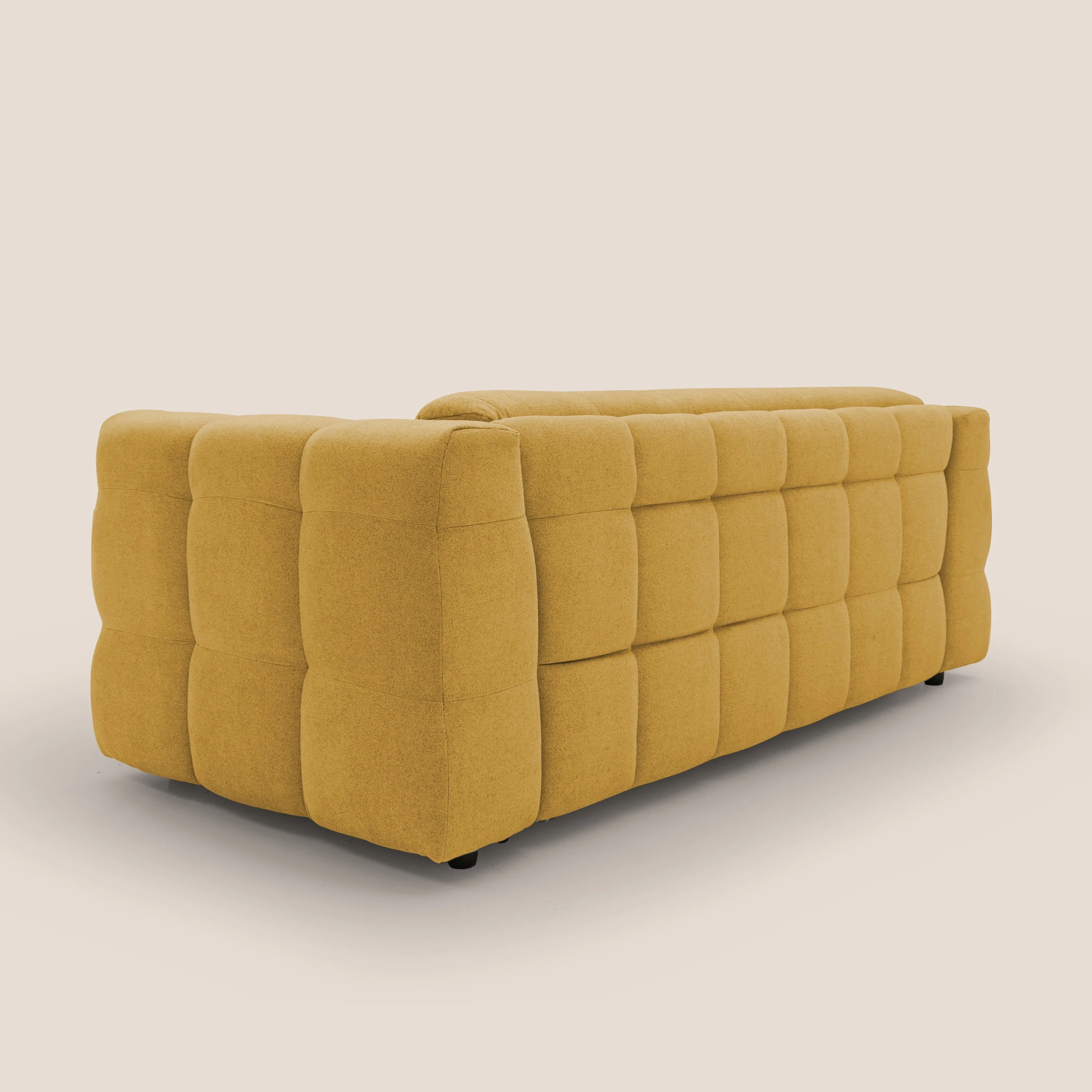 Tender Canapé convertible avec matelas H14 cm en bouclette imperméable T07 jaune - Image 6