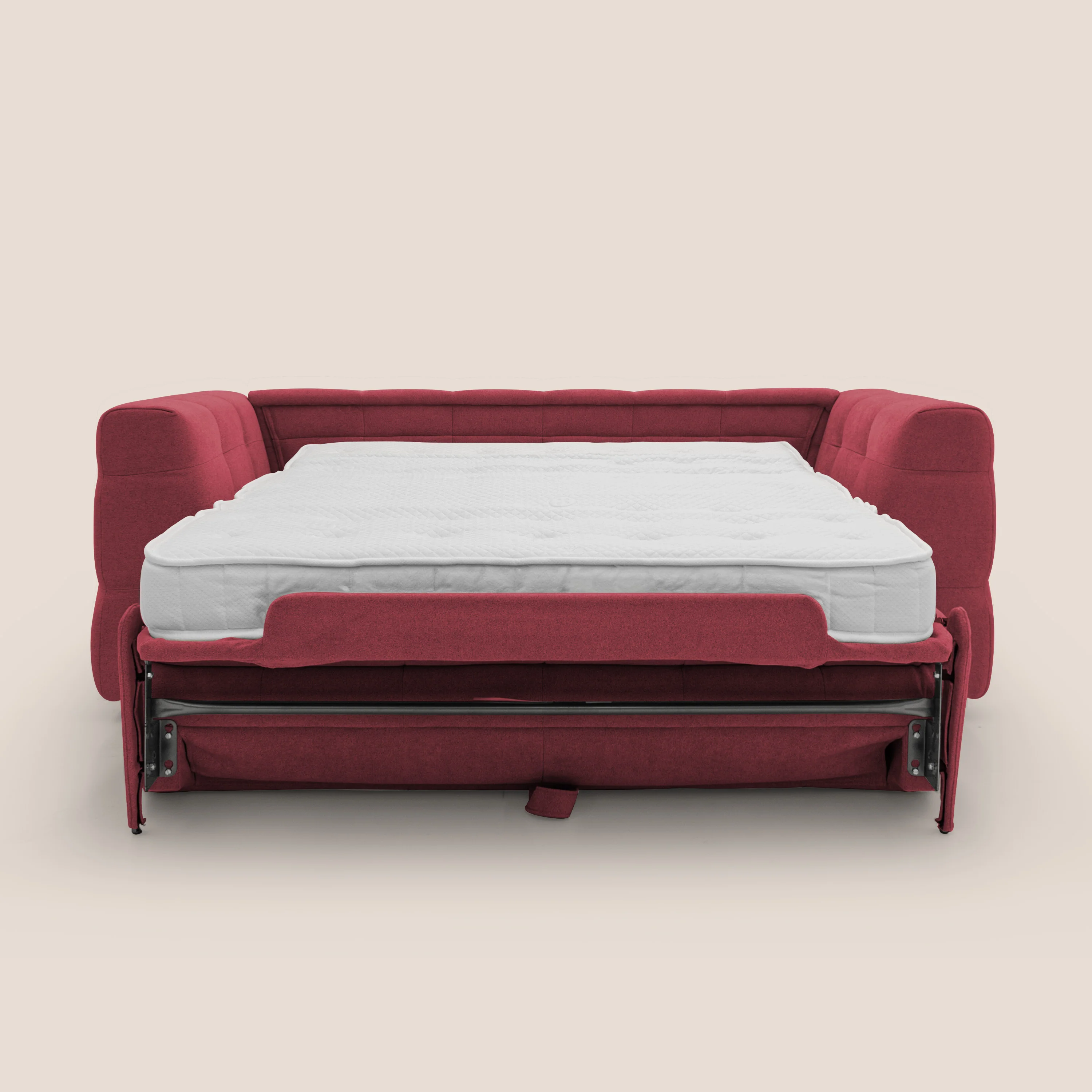 Tender Canapé convertible avec matelas H14 cm en bouclette imperméable T07 rouge - Image 11