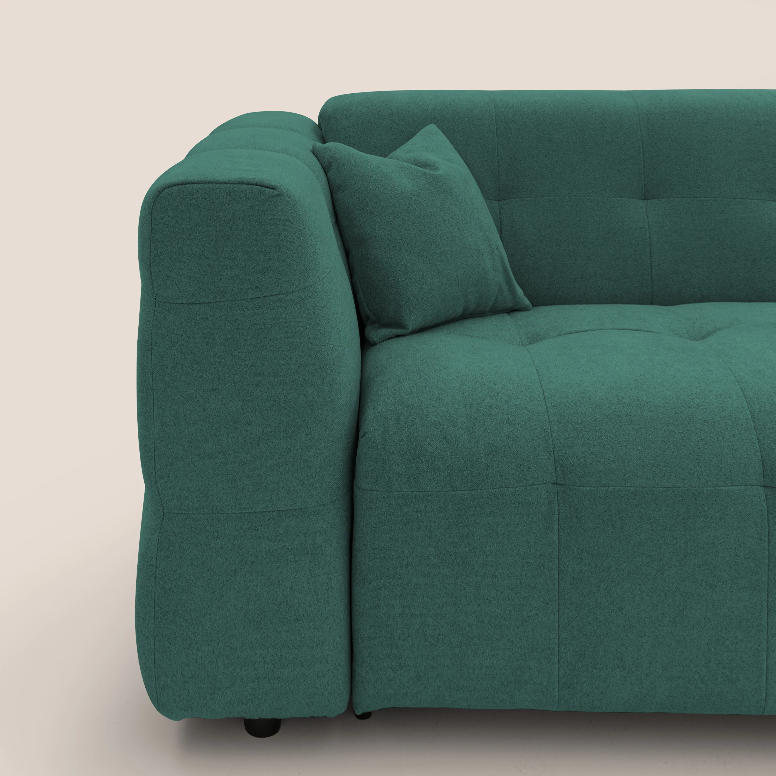 Tender Canapé convertible avec matelas H14 cm en bouclette imperméable T07 vert - Image 10