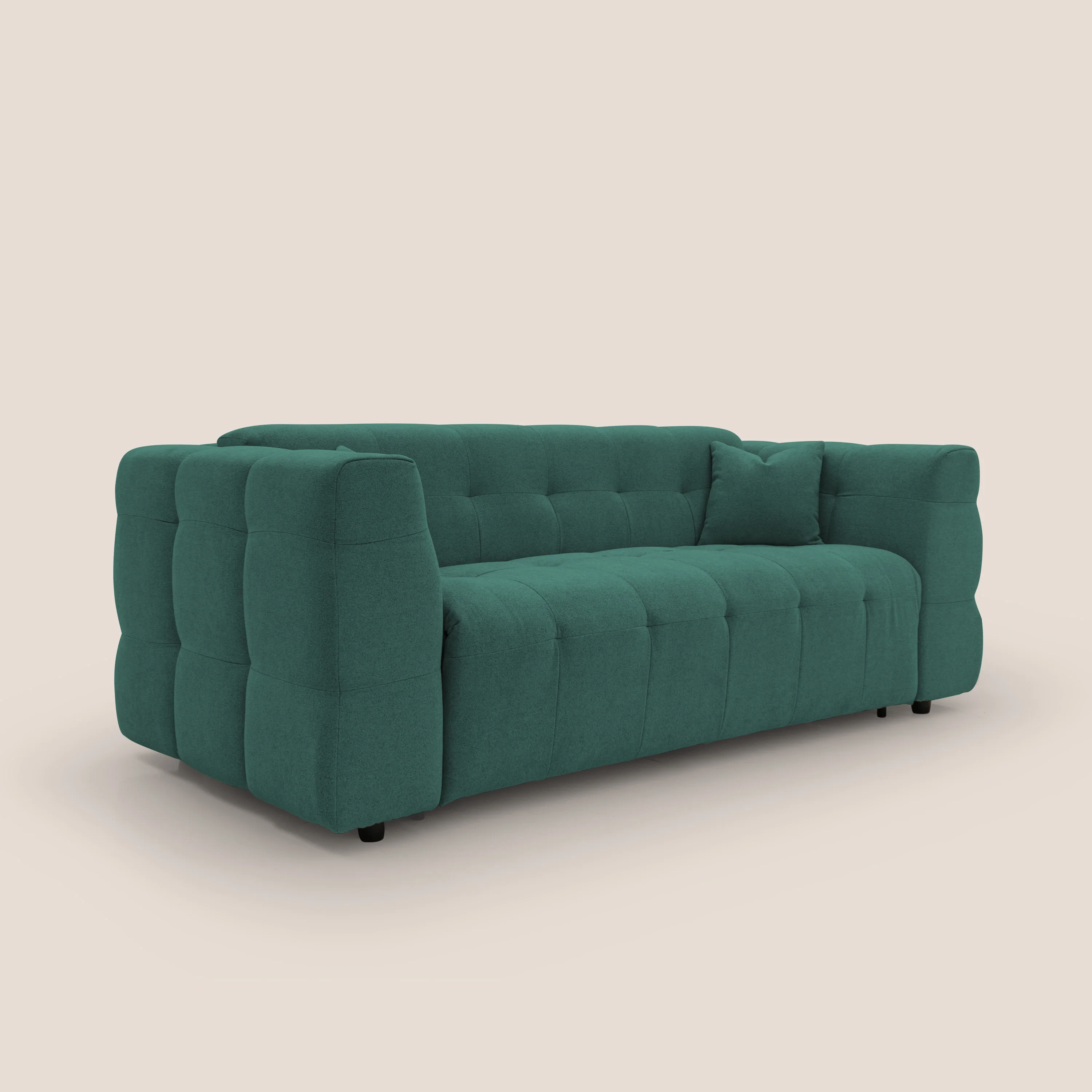 Tender Canapé convertible avec matelas H14 cm en bouclette imperméable T07 vert - Image 6