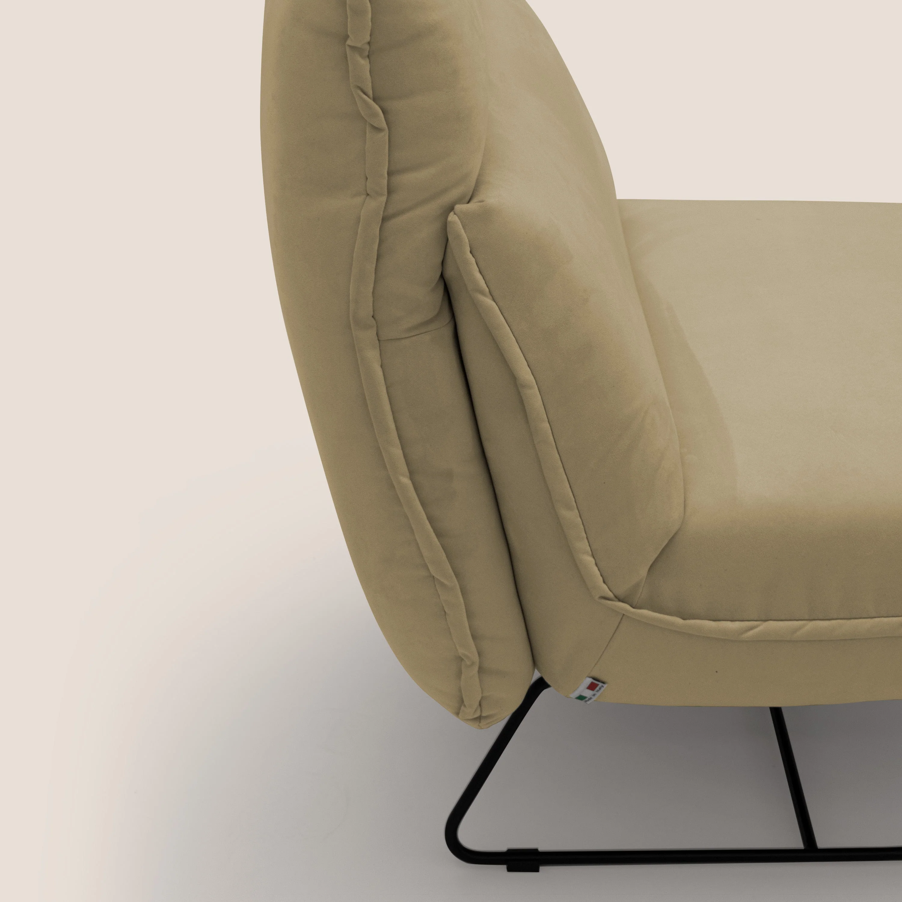 Tessa Fauteuil au design moderne en microfibre détachable T11 beige - Image 4