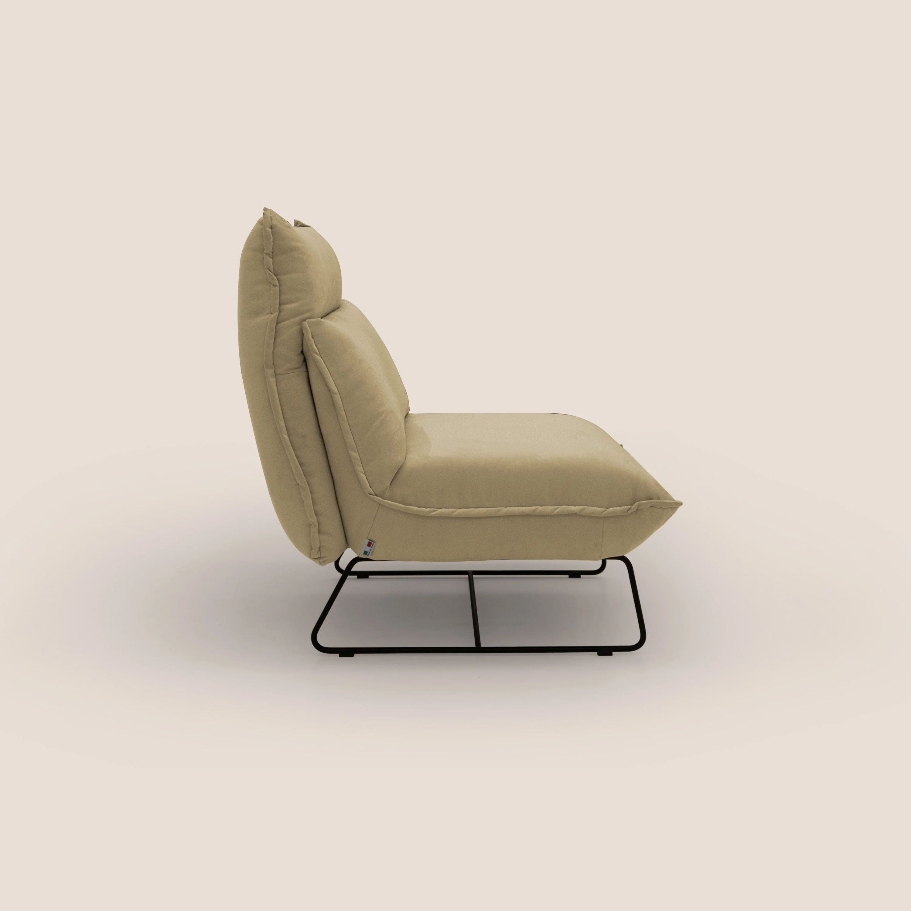 Tessa Fauteuil au design moderne en microfibre détachable T11 beige - Image 7