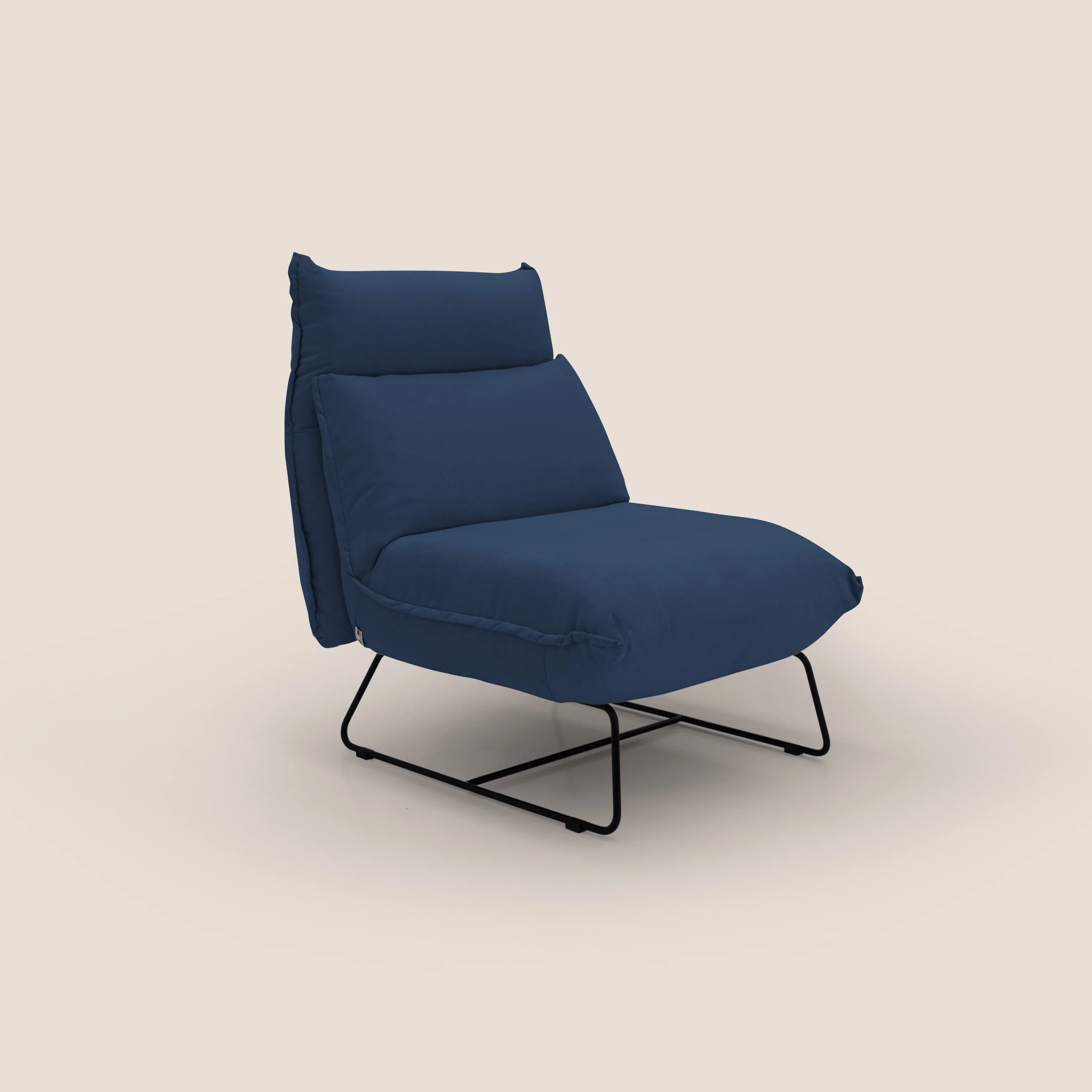 Tessa Fauteuil au design moderne en microfibre détachable T11 bleu - Image 2