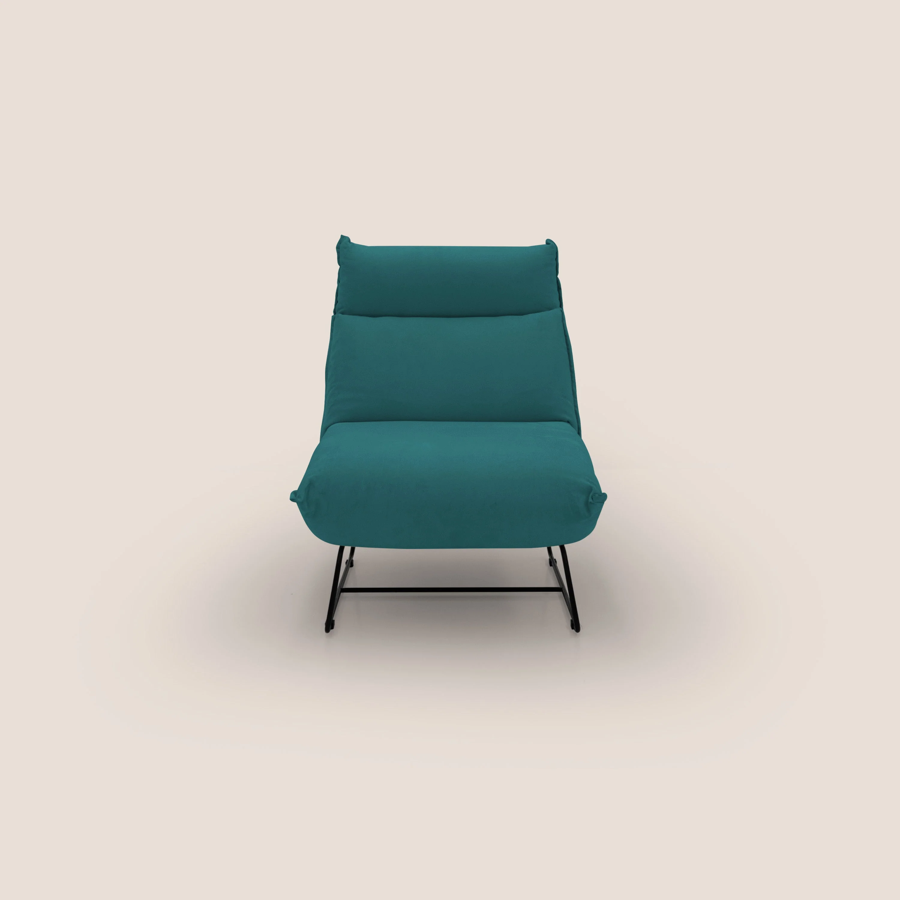 Tessa Fauteuil au design moderne en microfibre détachable T11 bleu canard