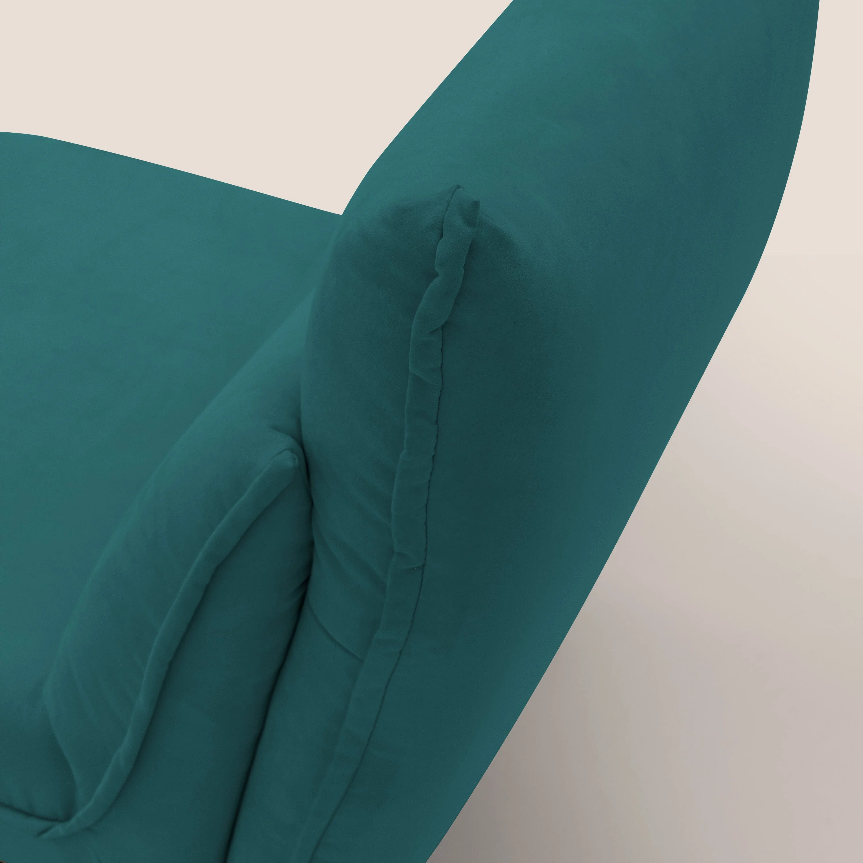 Tessa Fauteuil au design moderne en microfibre détachable T11 bleu canard - Image 6