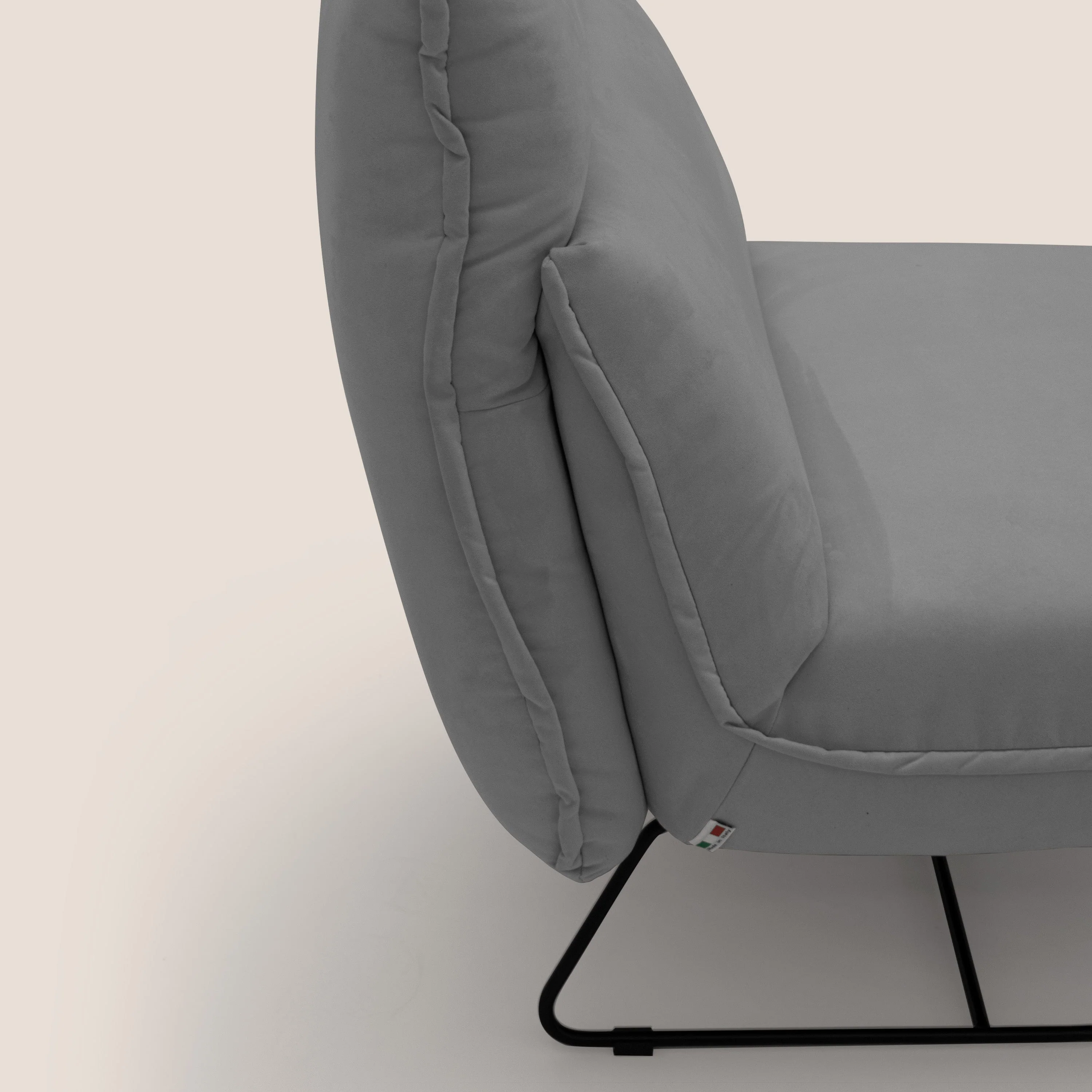 Tessa Fauteuil au design moderne en microfibre détachable T11 gris - Image 4