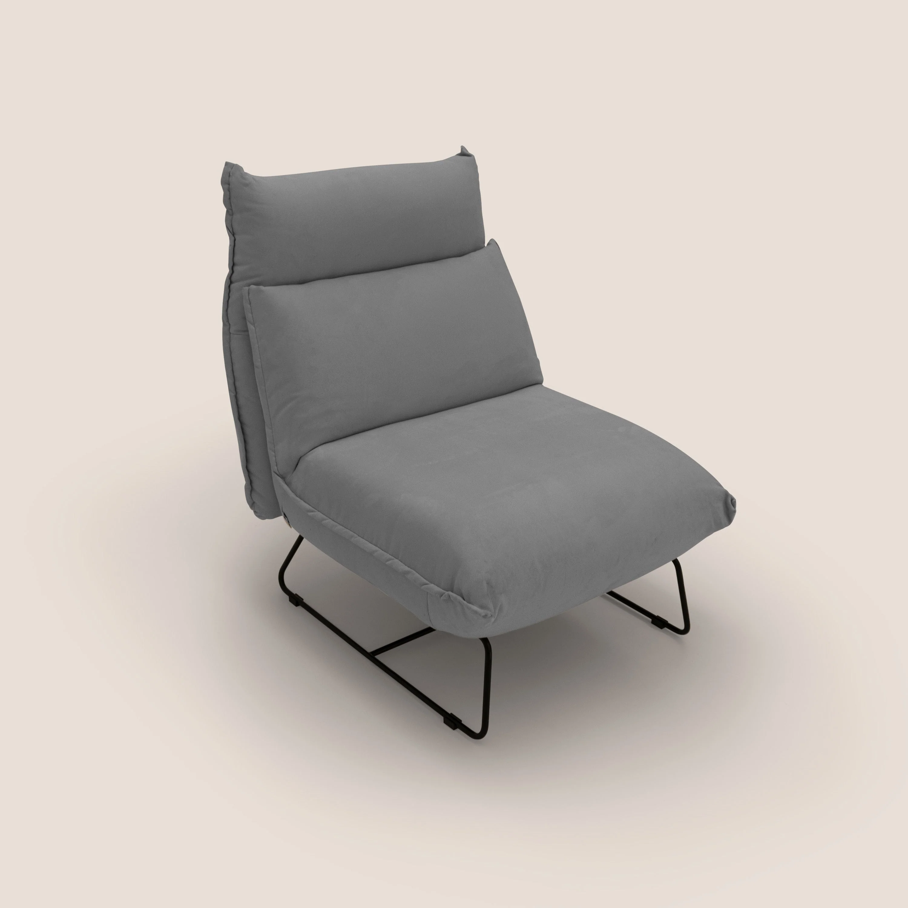 Tessa Fauteuil au design moderne en microfibre détachable T11 gris - Image 5