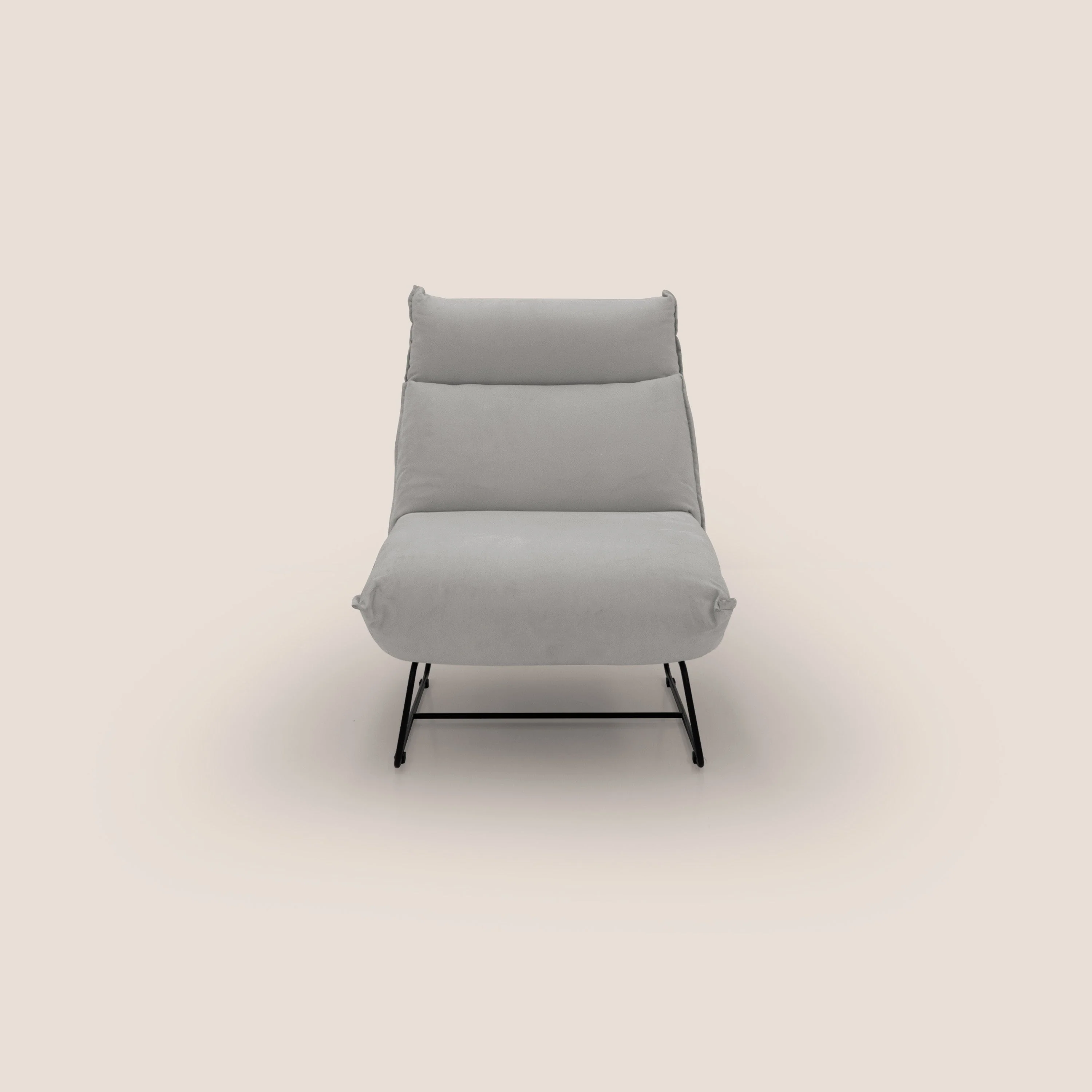 Tessa Fauteuil au design moderne en microfibre détachable T11 gris clair