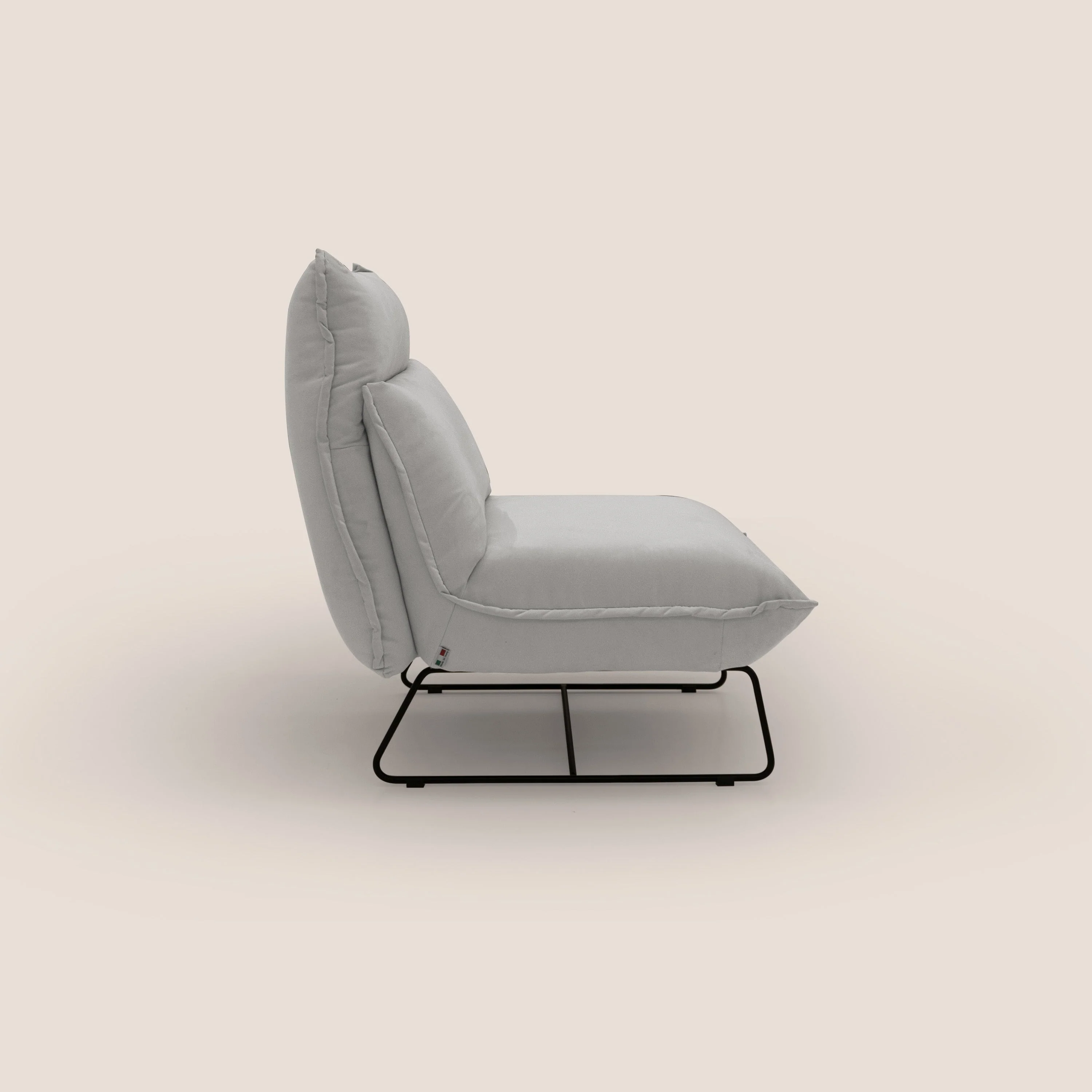 Tessa Fauteuil au design moderne en microfibre détachable T11 gris clair - Image 7