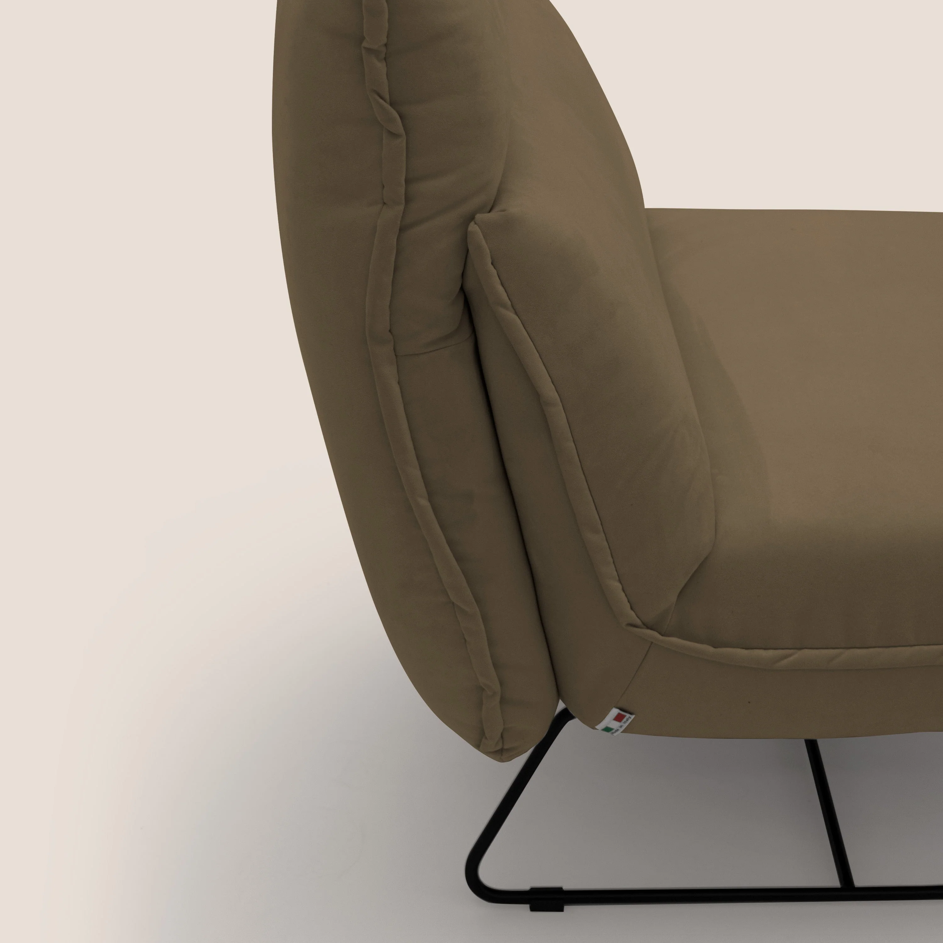 Tessa Fauteuil au design moderne en microfibre détachable T11 marron - Image 4