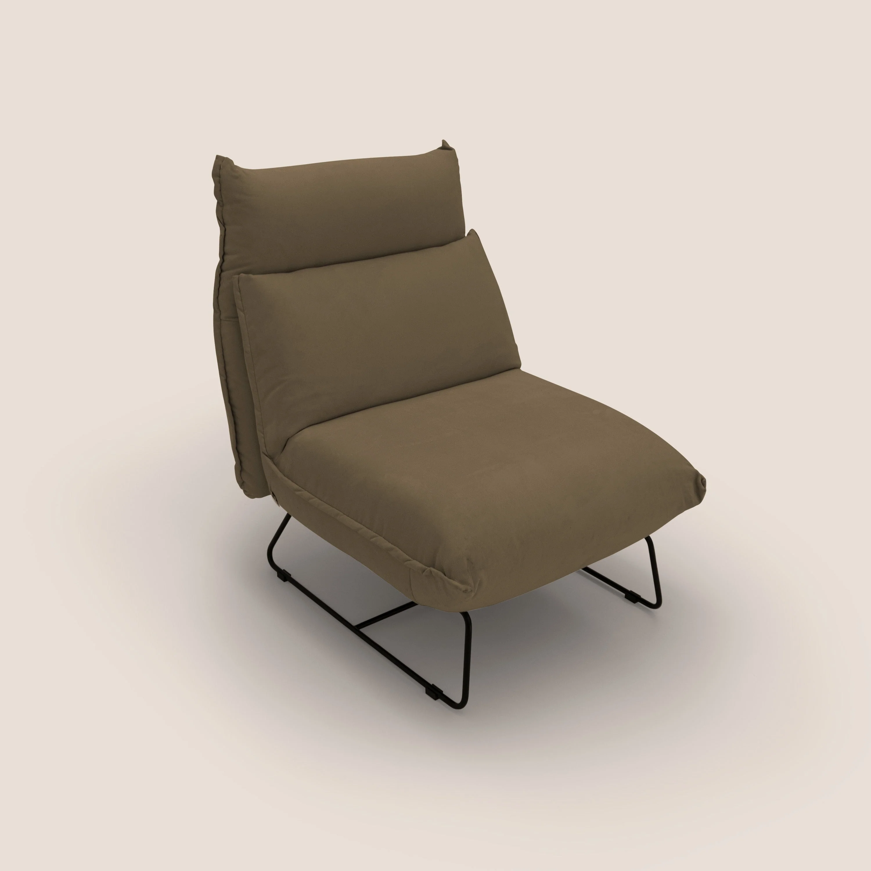 Tessa Fauteuil au design moderne en microfibre détachable T11 marron - Image 5