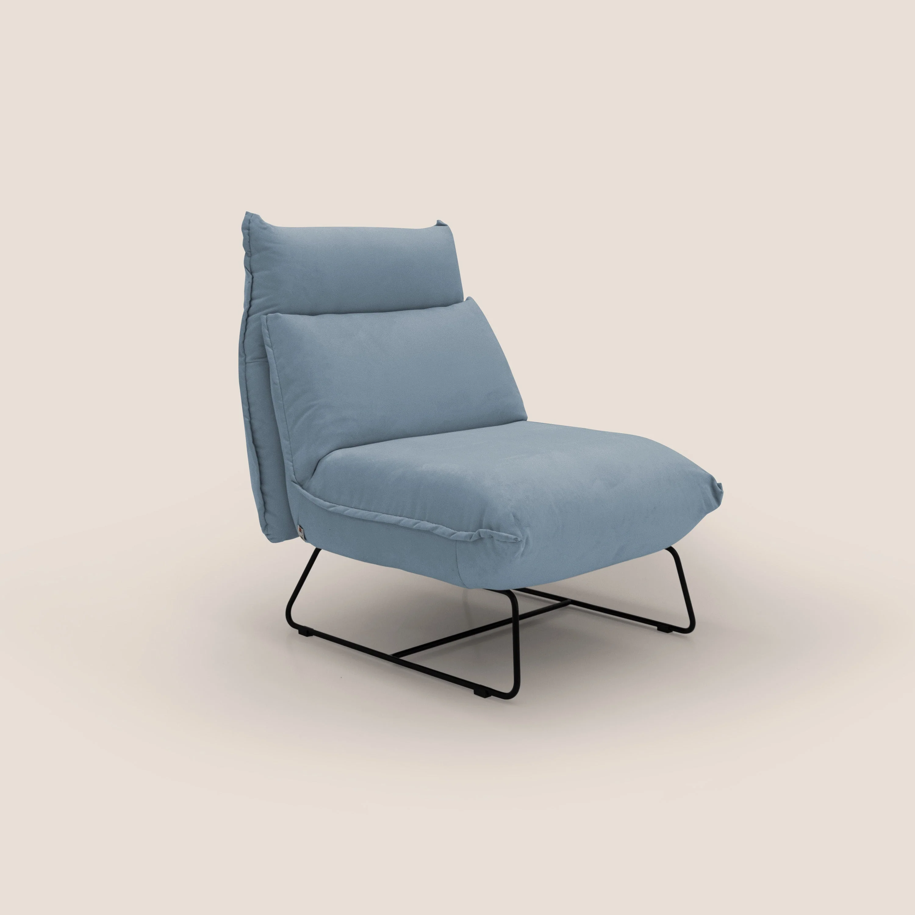 Tessa Fauteuil au design moderne en microfibre détachable T11 sucre glace - Image 2