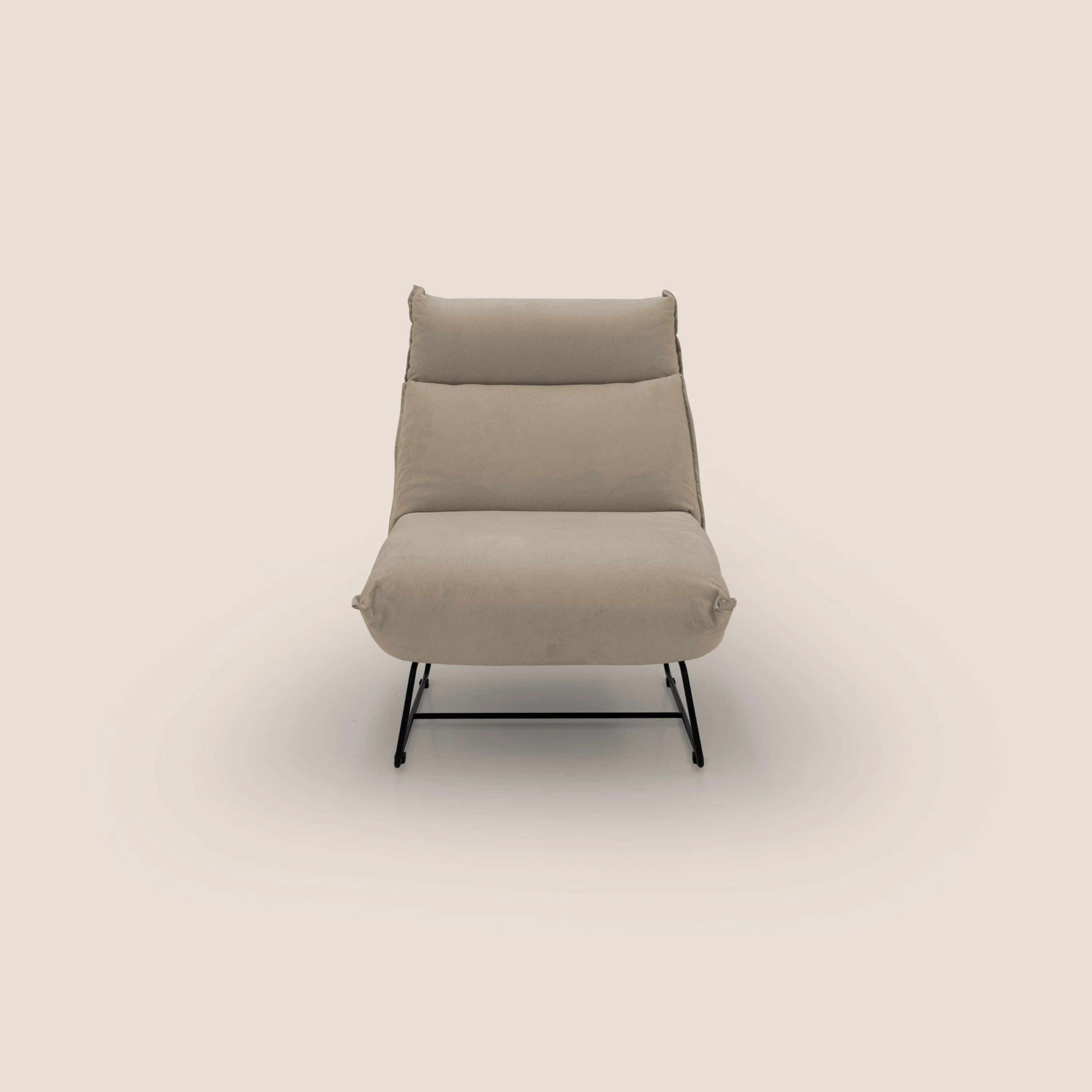Tessa Fauteuil au design moderne en microfibre détachable T11 Taupe tortora