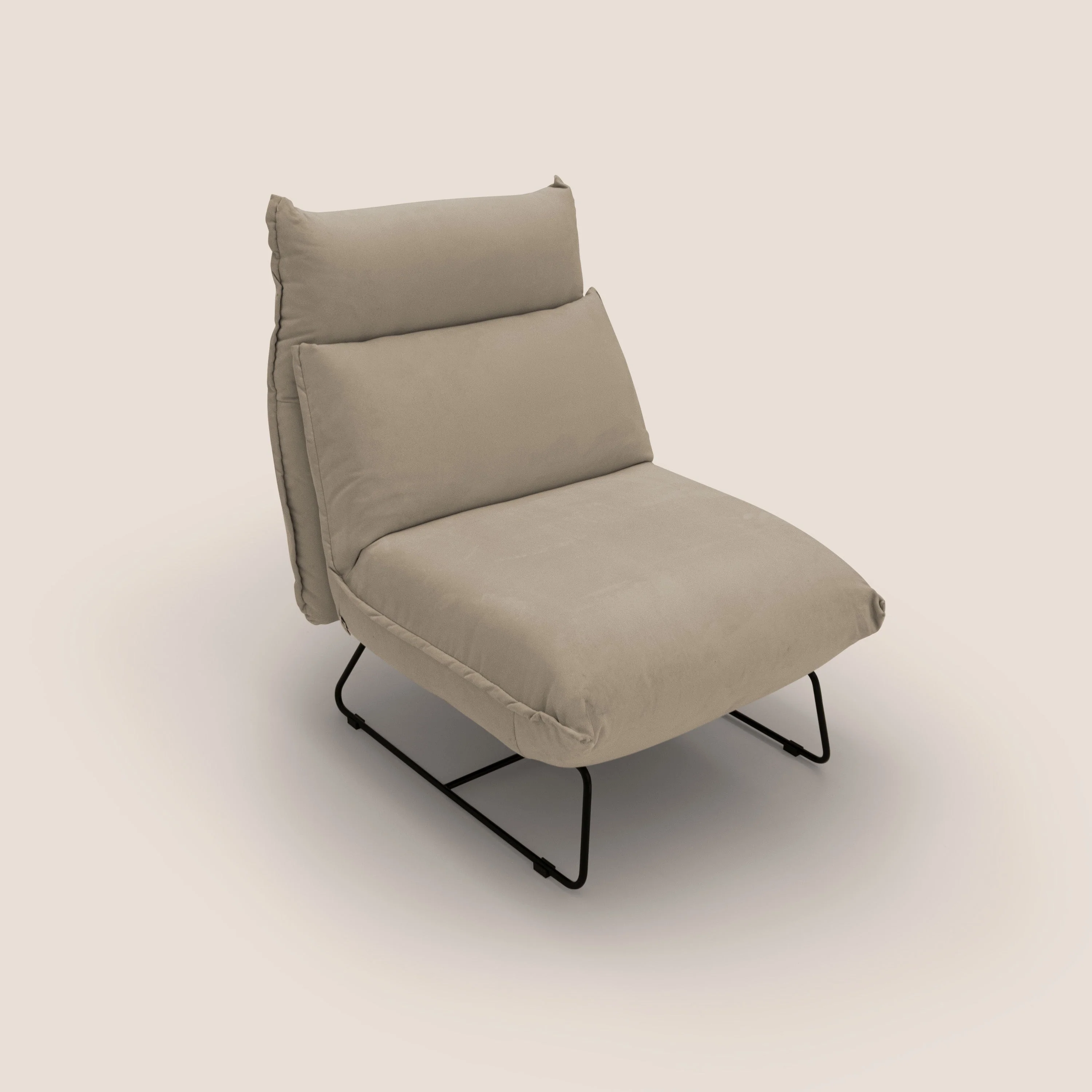 Tessa Fauteuil au design moderne en microfibre détachable T11 Taupe tortora - Image 5
