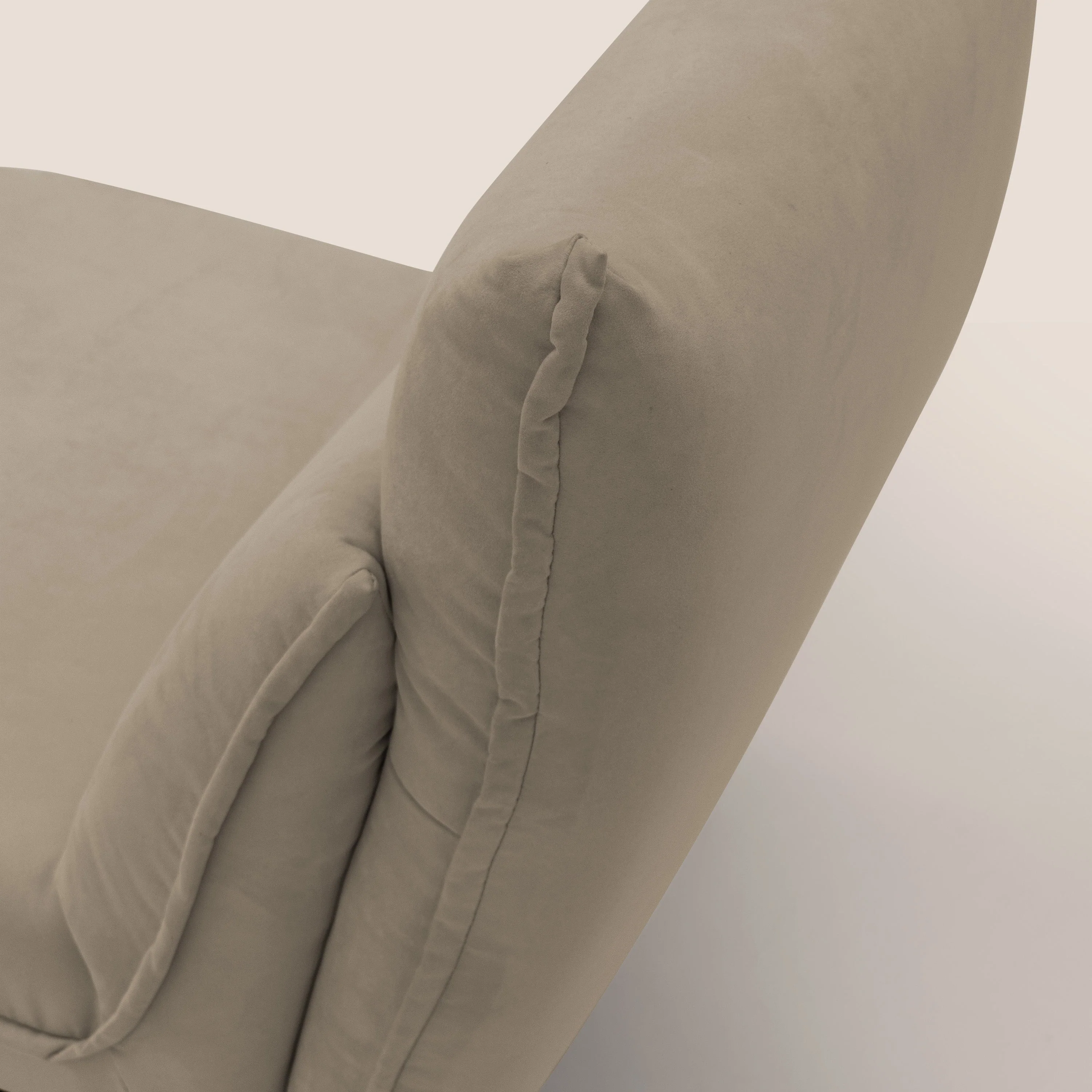 Tessa Fauteuil au design moderne en microfibre détachable T11 Taupe tortora - Image 6
