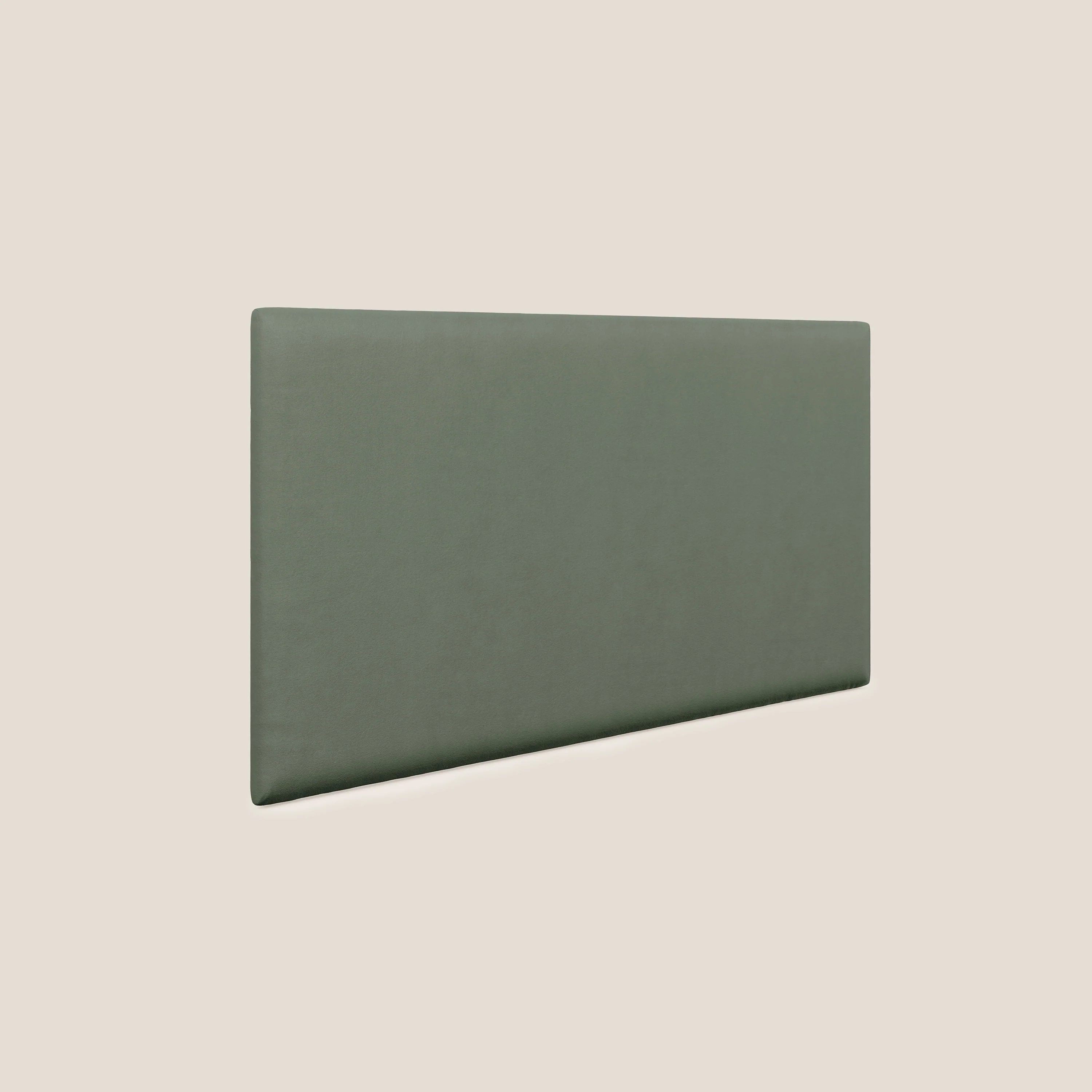 Tête de lit en panneau mural moyen de différentes dimensions en microfibre détachable T11 vert - Image 2