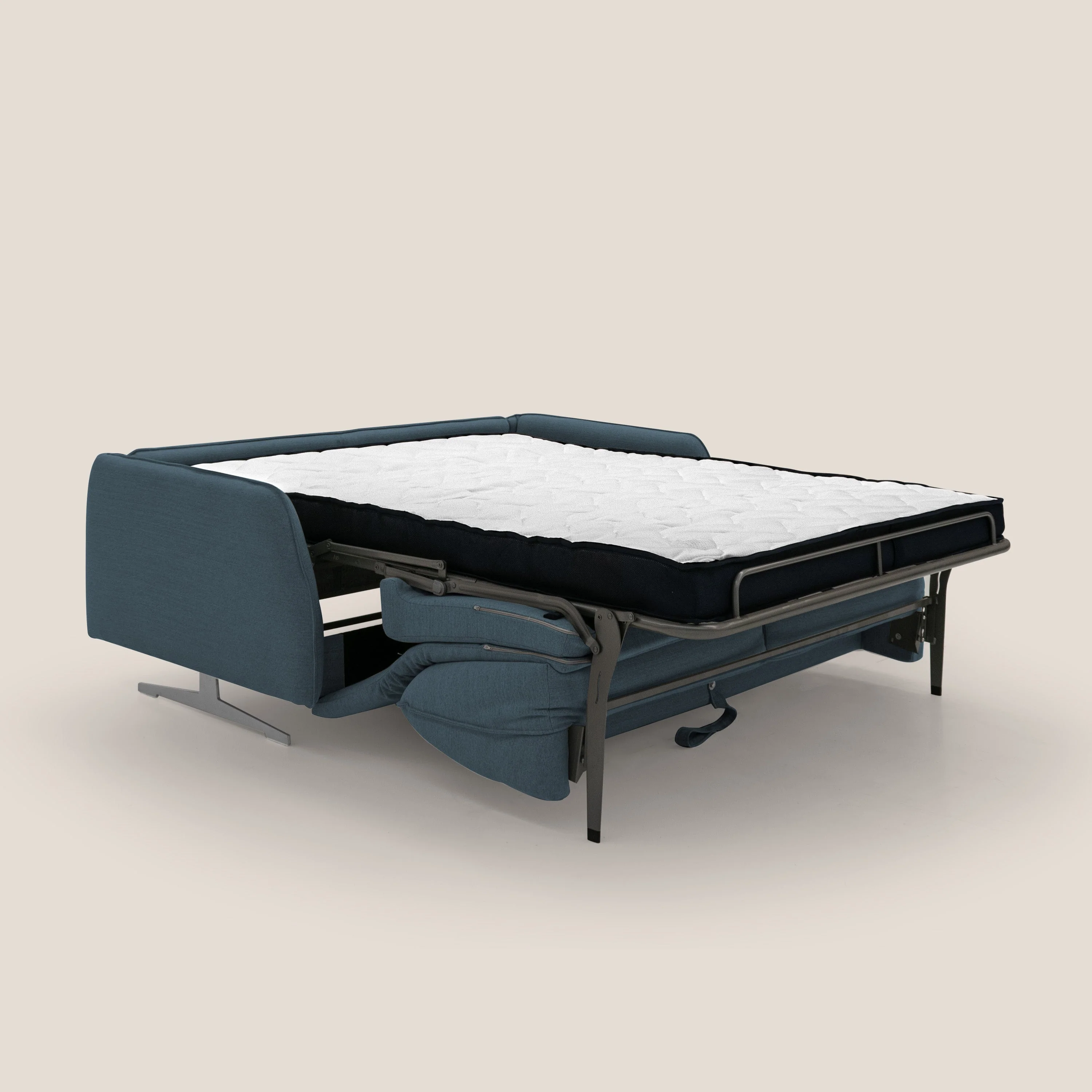 Texas Canapé convertible matrimonial moderne en tissu imperméable T19 bleu - Image 3