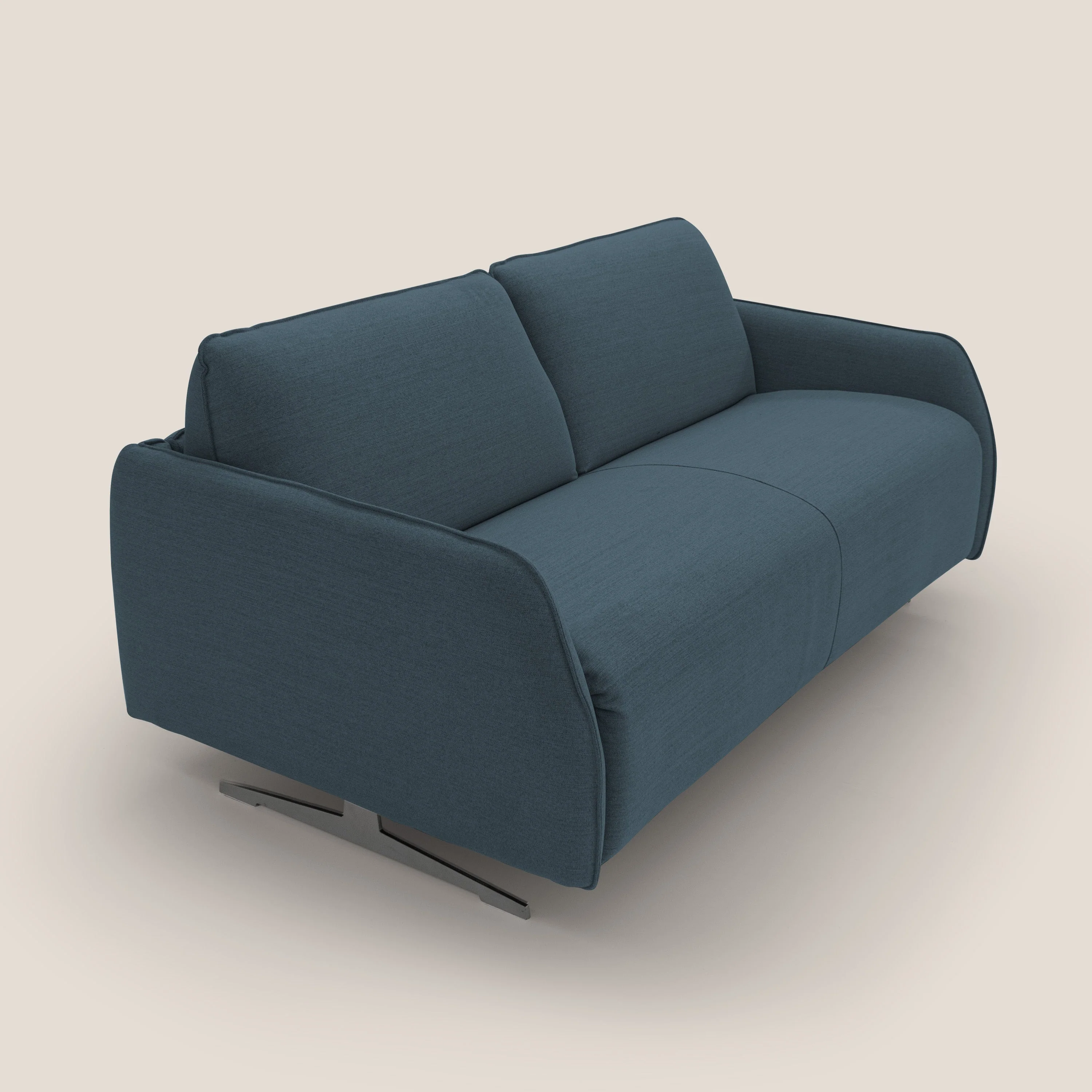 Texas Canapé convertible matrimonial moderne en tissu imperméable T19 bleu - Image 7