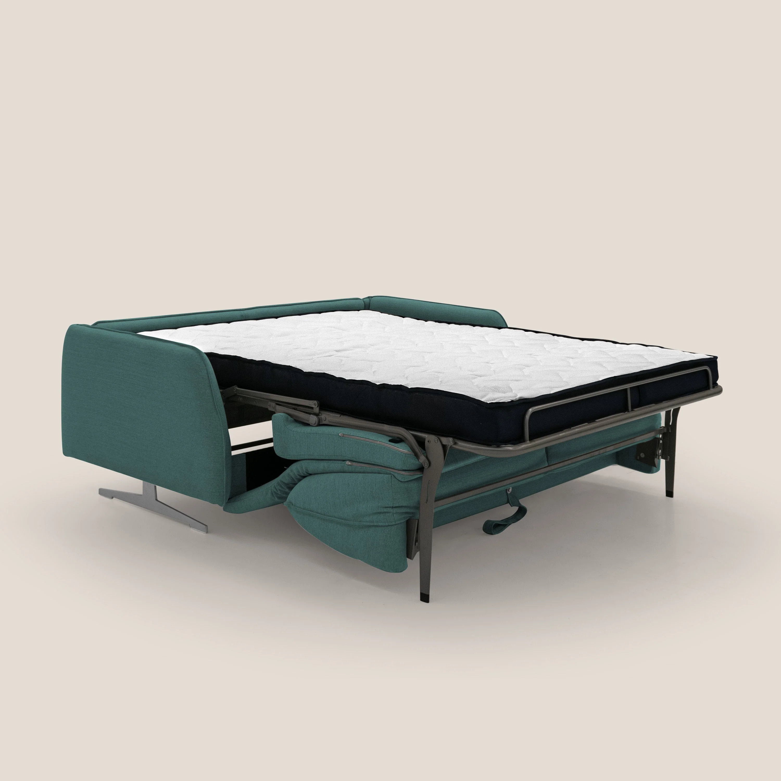Texas Canapé convertible matrimonial moderne en tissu imperméable T19 bleu canard - Image 2